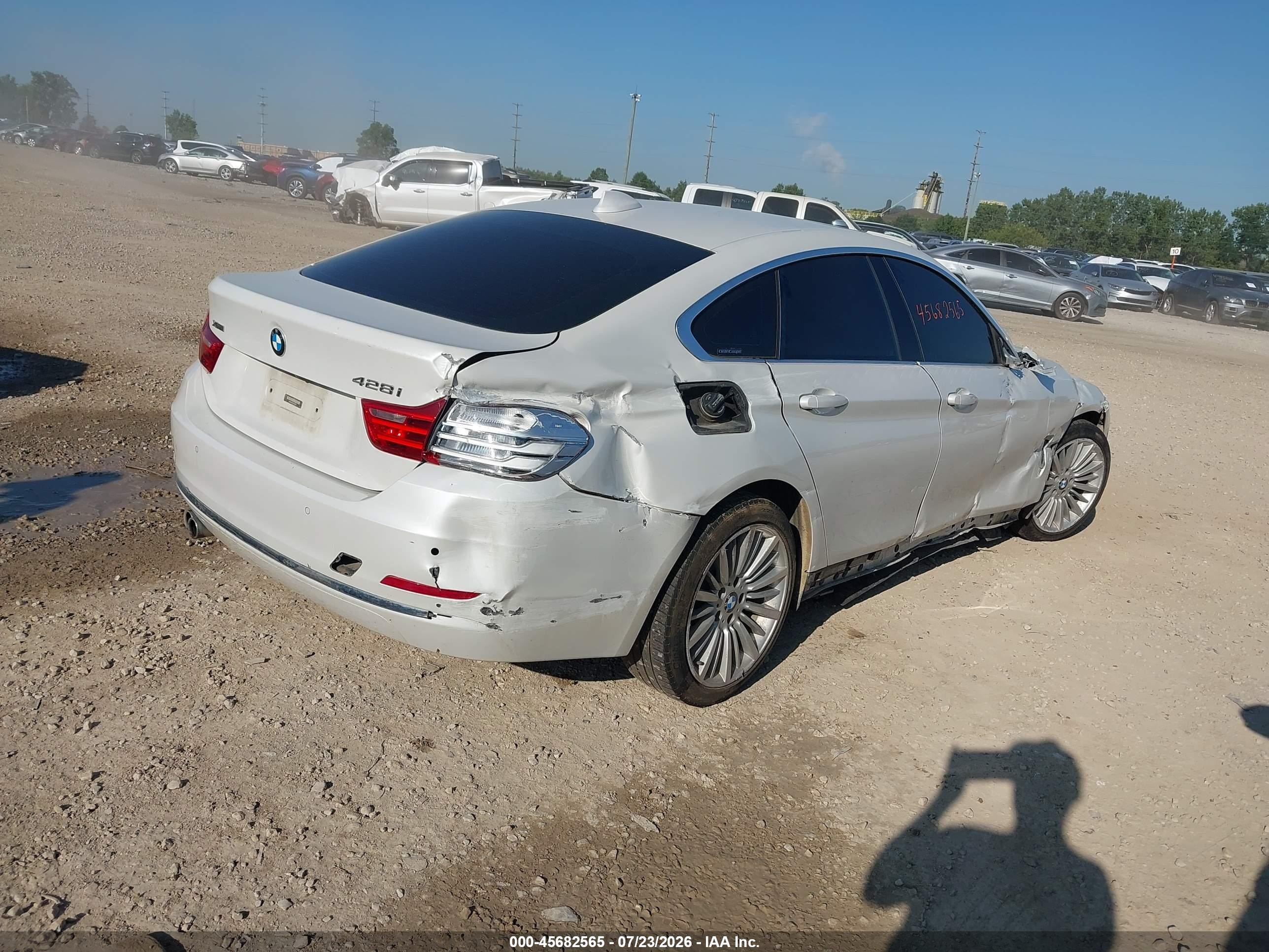 2015 Bmw 428 Gran Coupe Xdrive White vin: WBA4A7C55FD414128