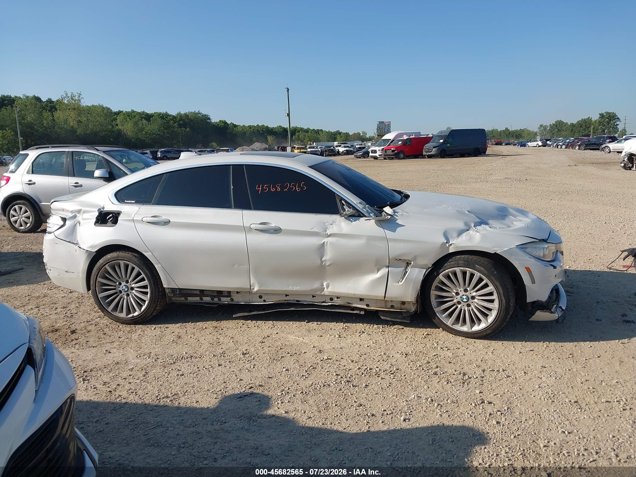 2015 Bmw 428 Gran Coupe Xdrive White vin: WBA4A7C55FD414128