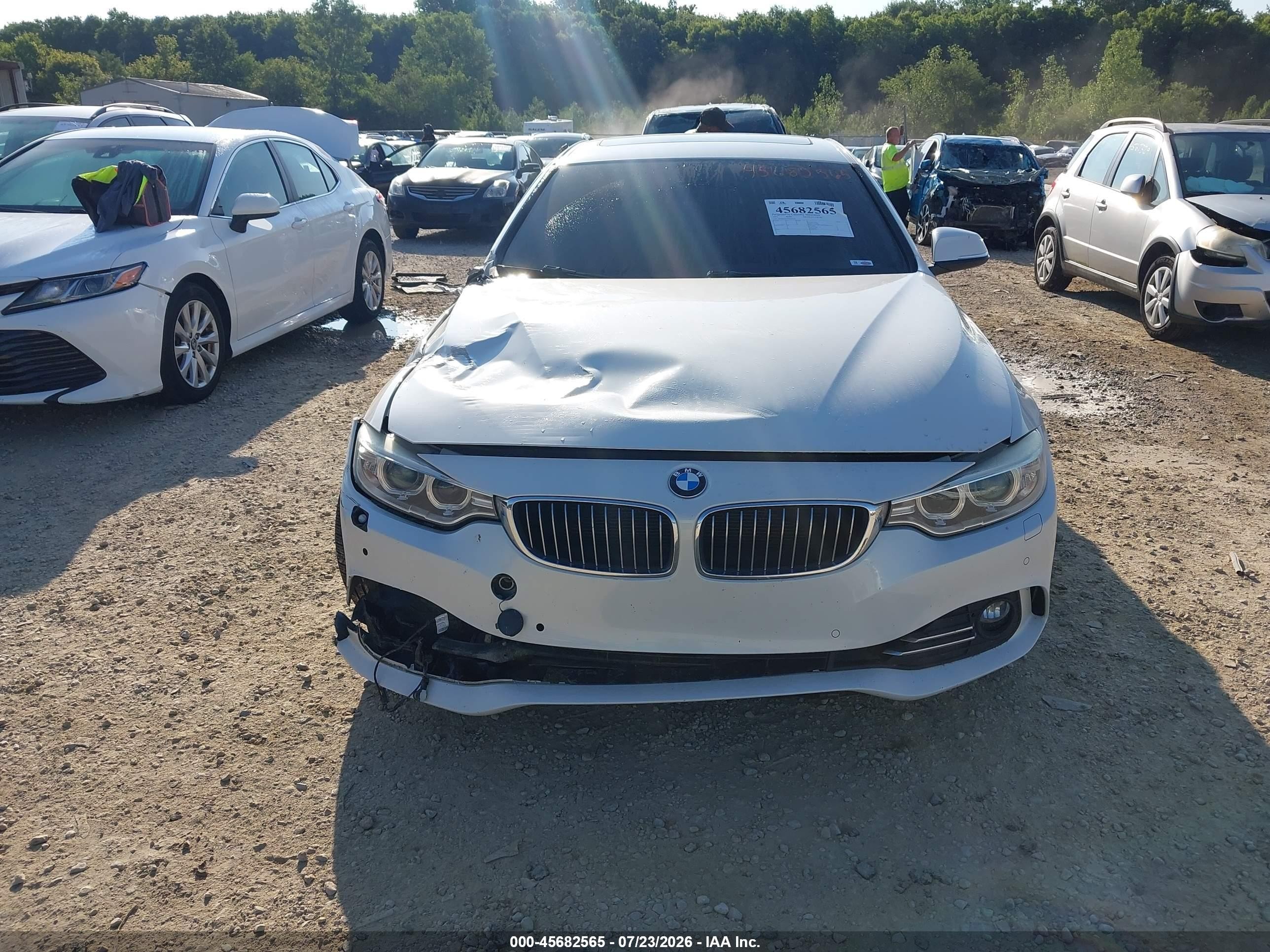 2015 Bmw 428 Gran Coupe Xdrive White vin: WBA4A7C55FD414128