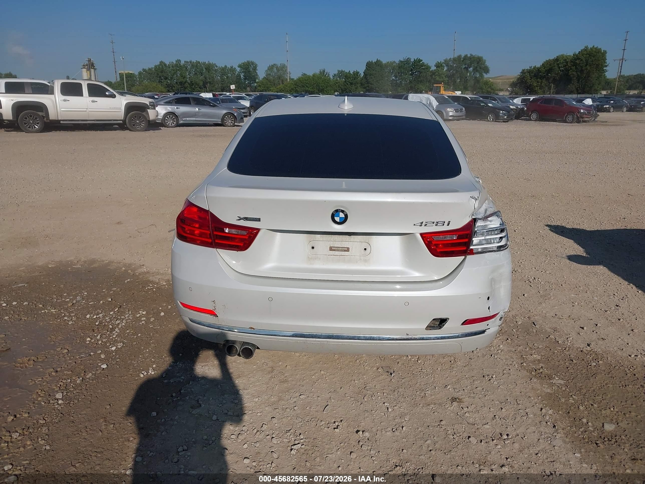 2015 Bmw 428 Gran Coupe Xdrive White vin: WBA4A7C55FD414128