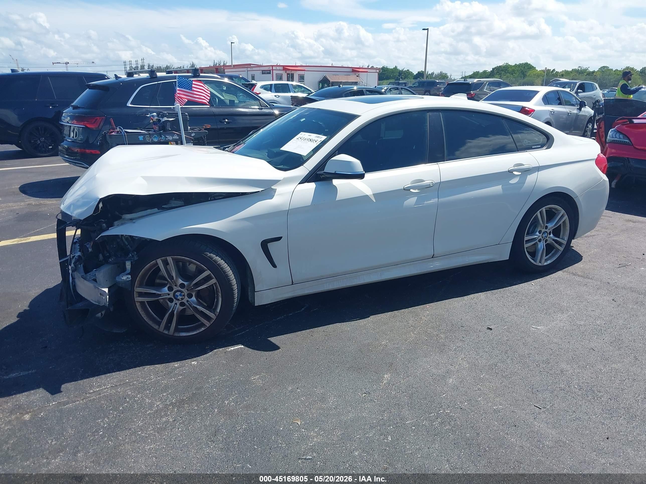 2016 Bmw 428i Gran Coupe White vin: WBA4A9C52GG505529