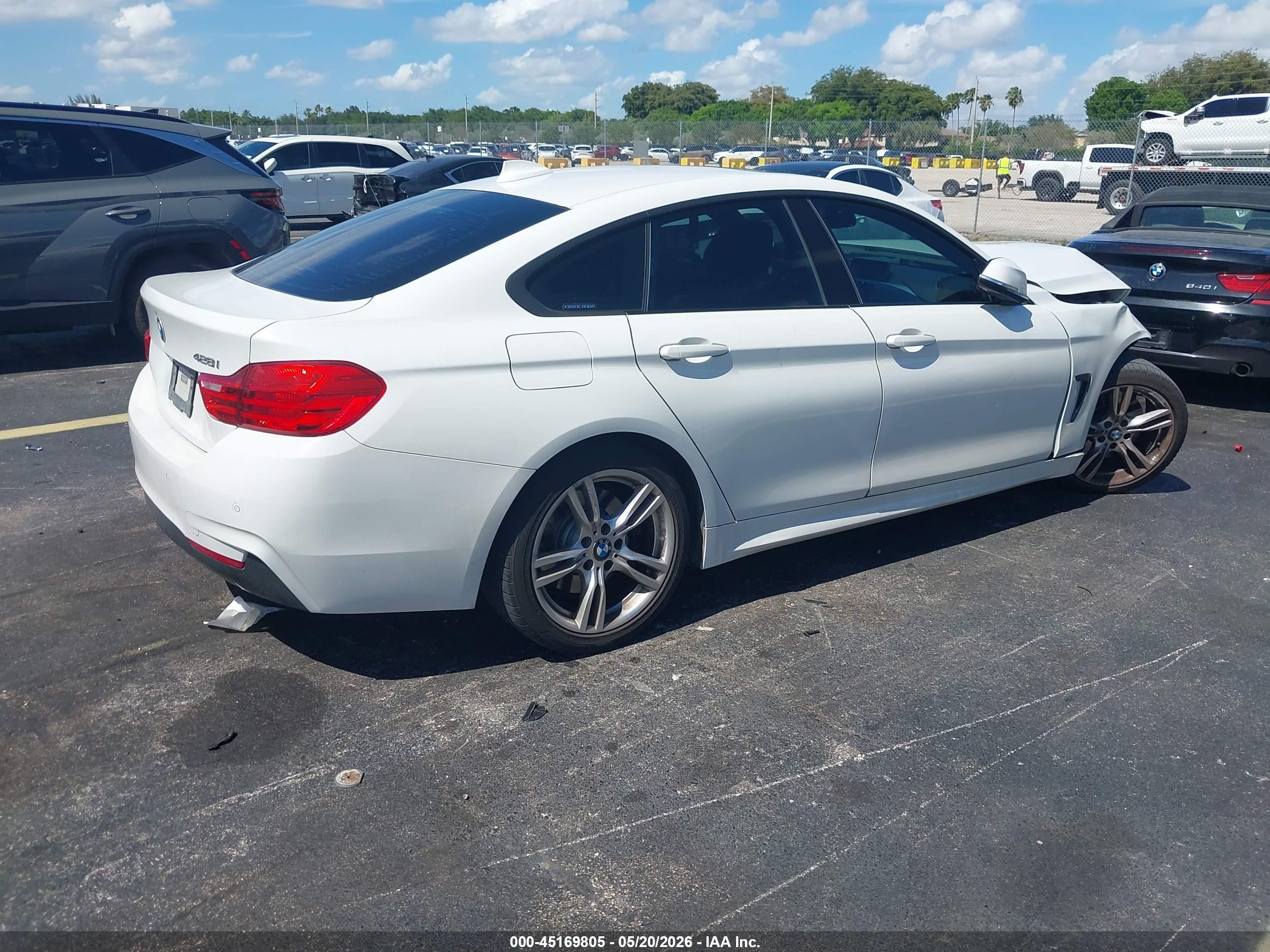 2016 Bmw 428i Gran Coupe White vin: WBA4A9C52GG505529