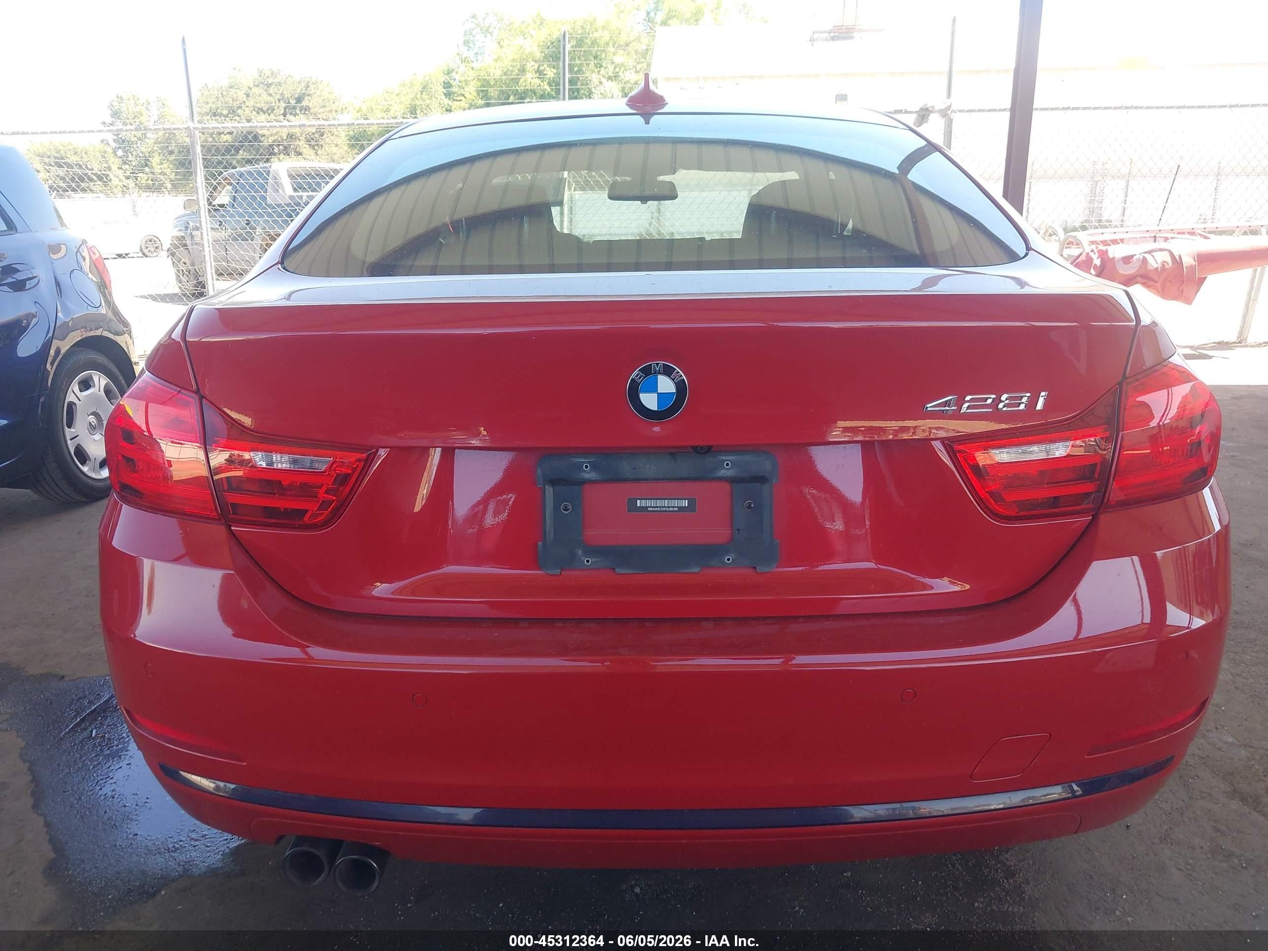 2015 Bmw 428 Gran Coupe   Red vin: WBA4A9C55FGL86096