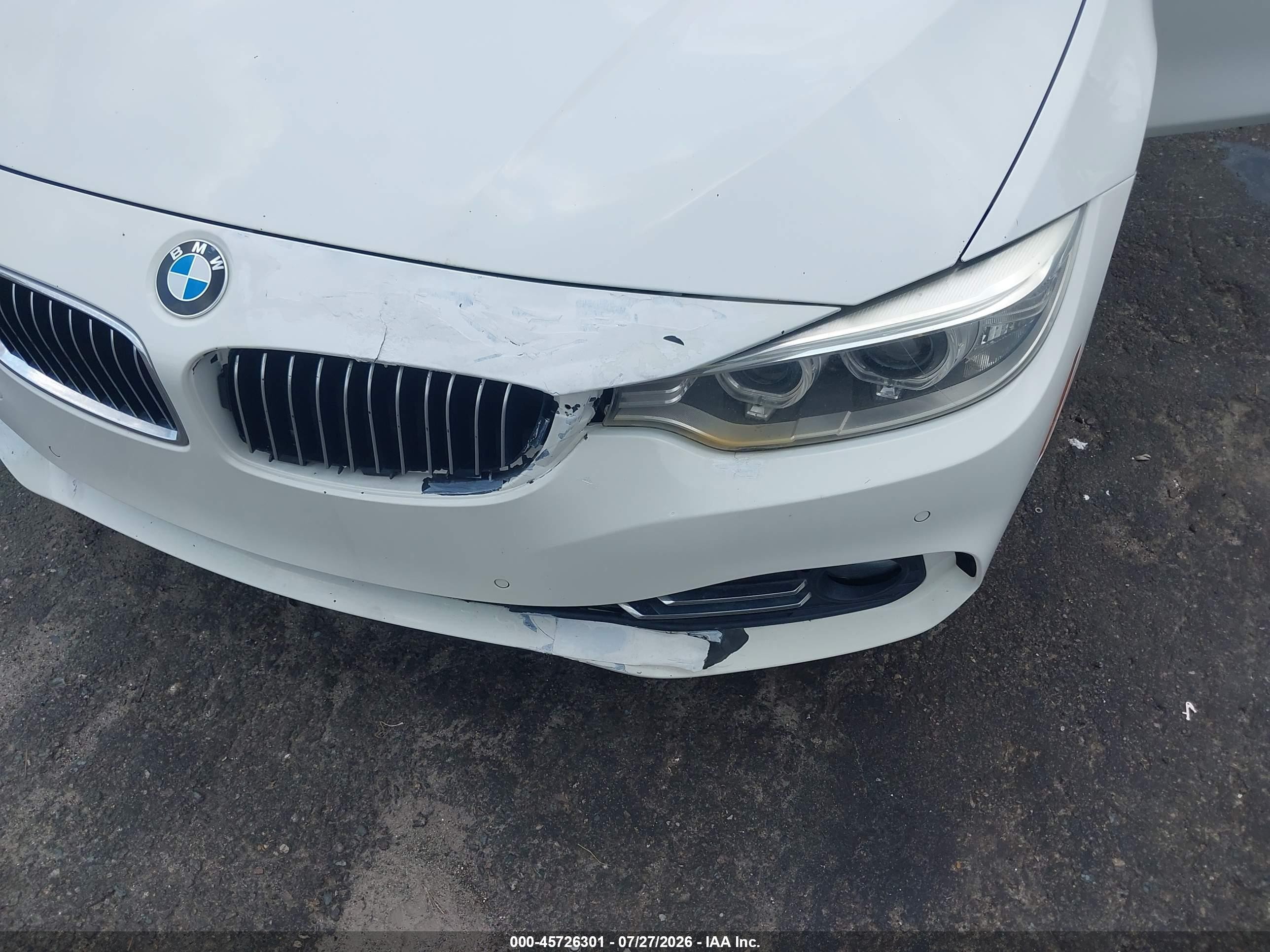 2015 Bmw 428 Gran Coupe   White vin: WBA4A9C59FD416170