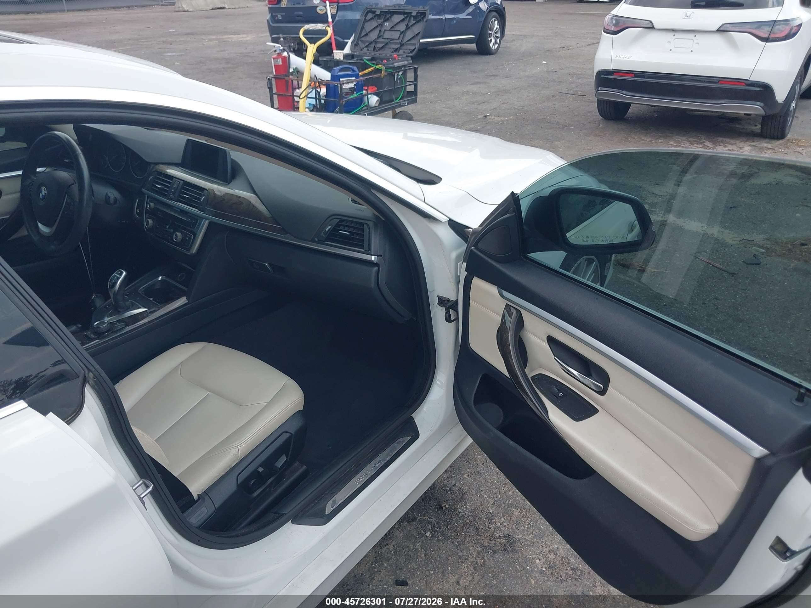 2015 Bmw 428 Gran Coupe   White vin: WBA4A9C59FD416170