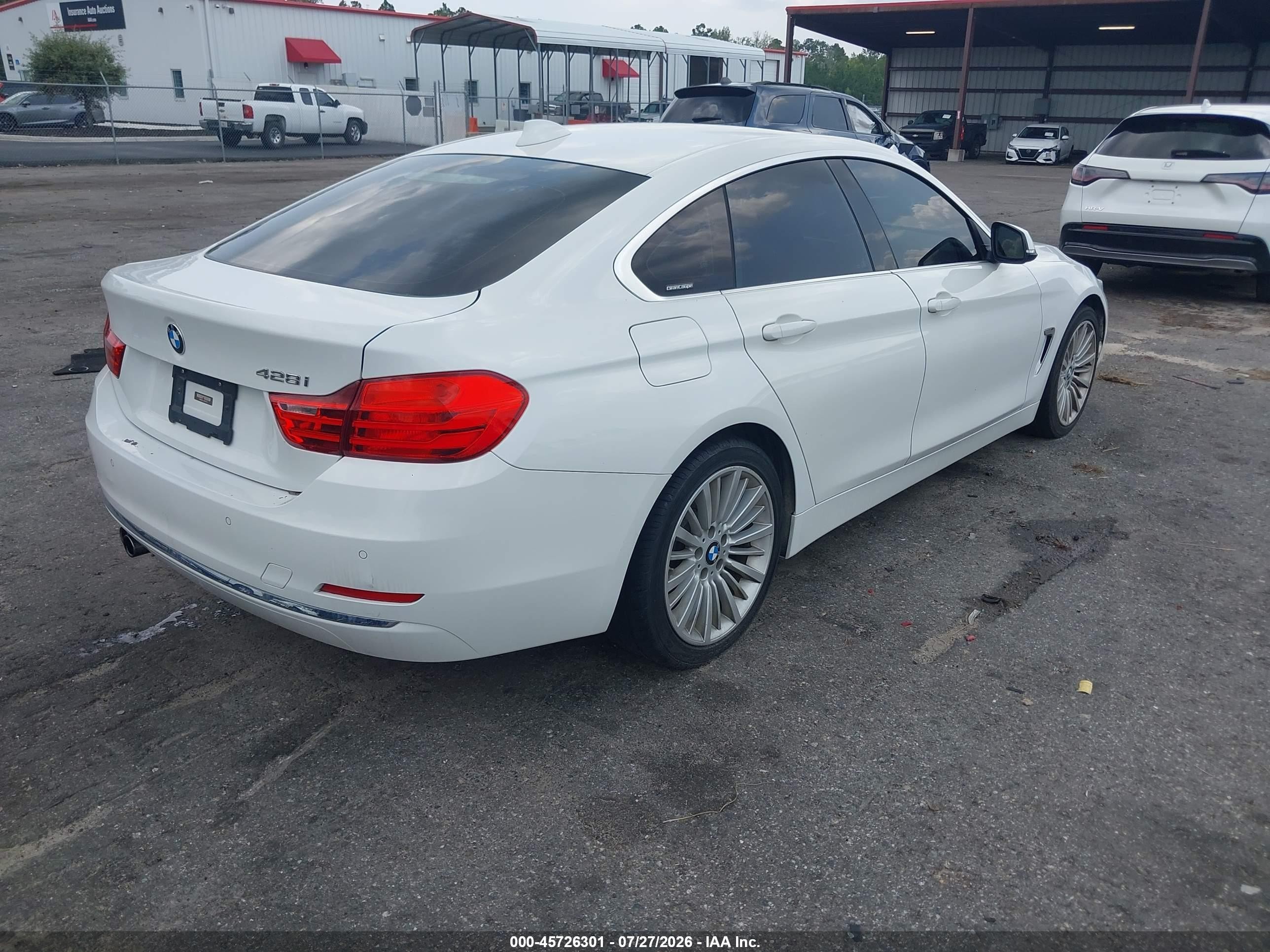 2015 Bmw 428 Gran Coupe   White vin: WBA4A9C59FD416170