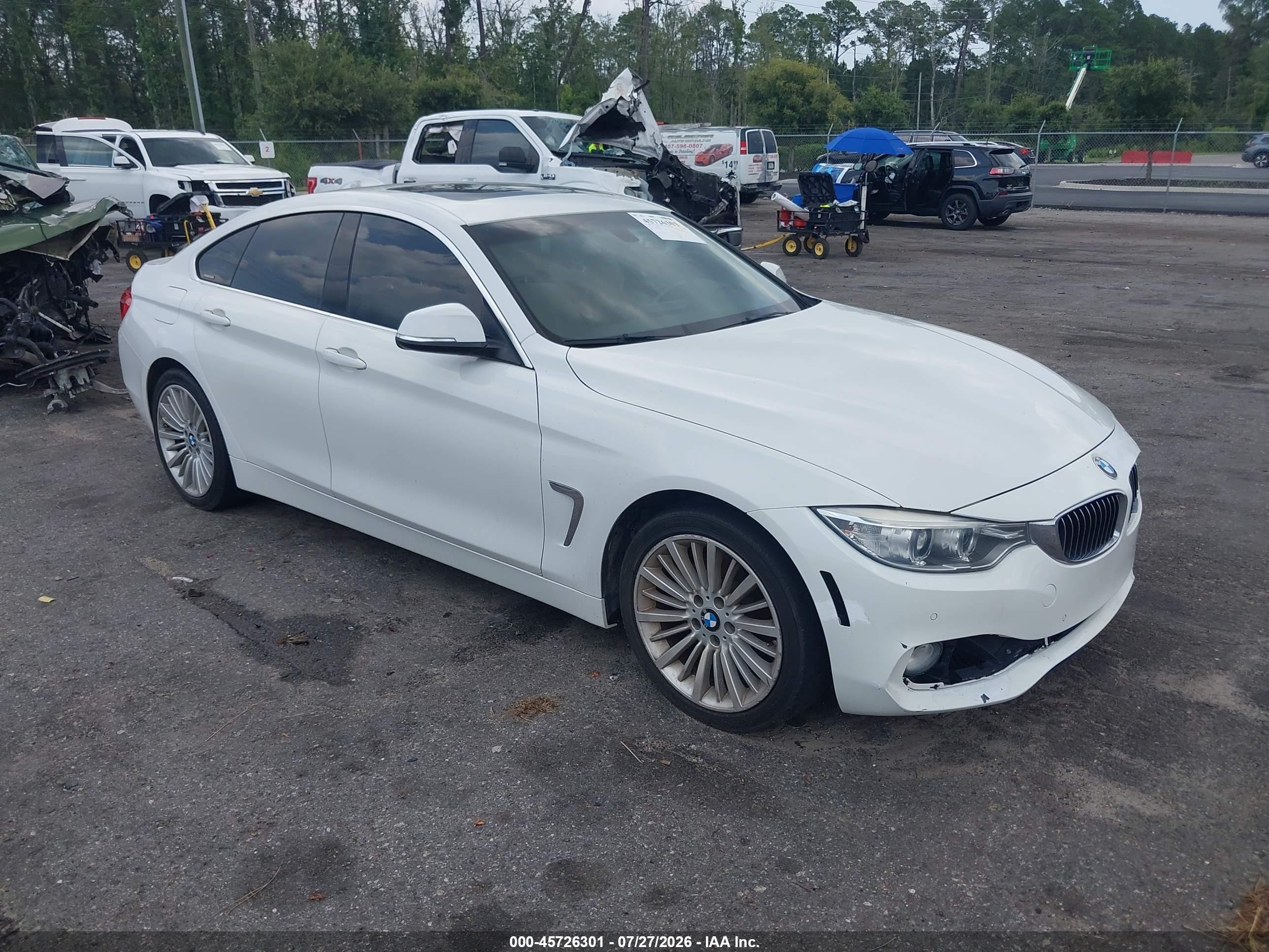 2015 Bmw 428 Gran Coupe   White vin: WBA4A9C59FD416170