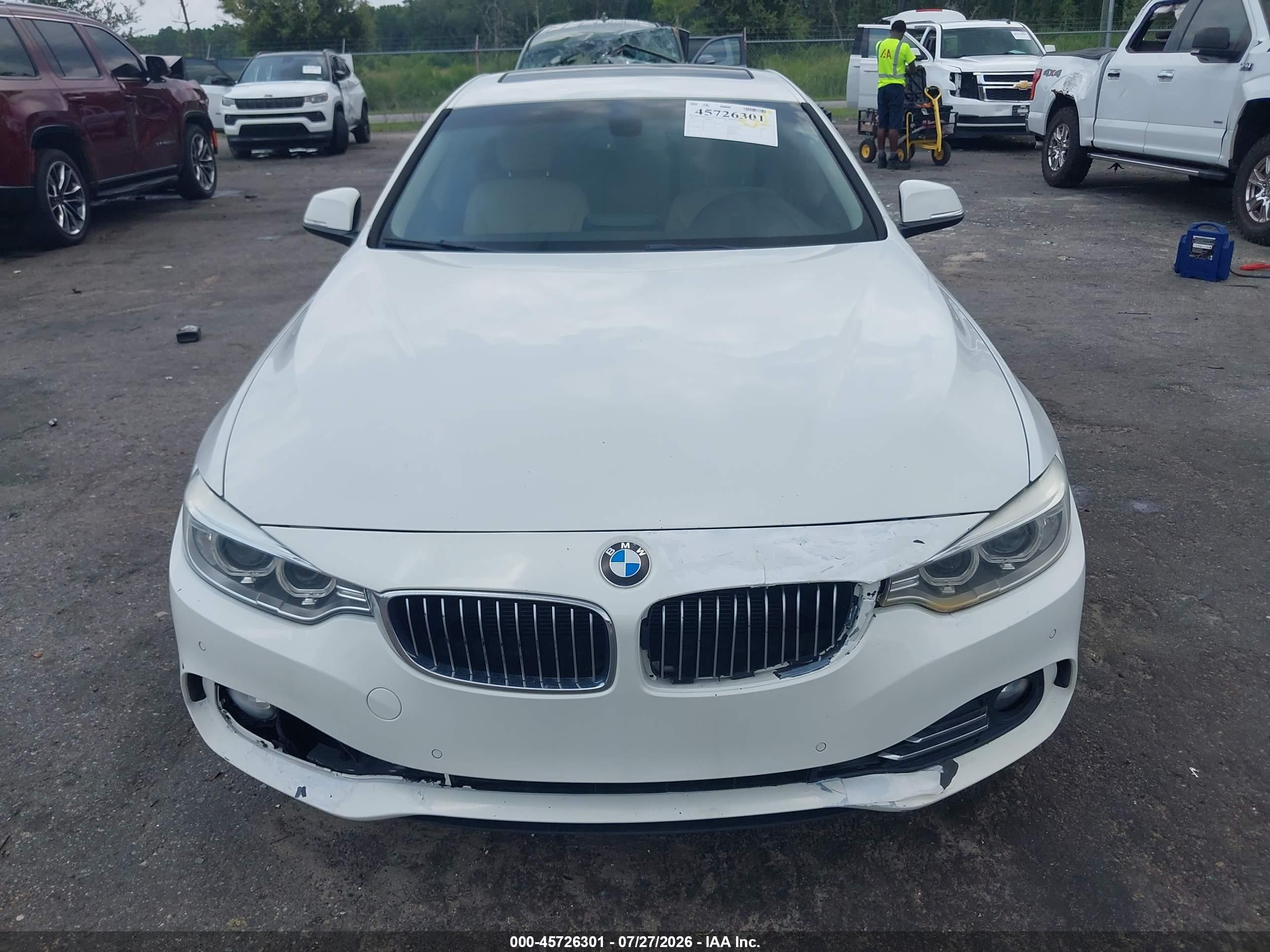 2015 Bmw 428 Gran Coupe   White vin: WBA4A9C59FD416170