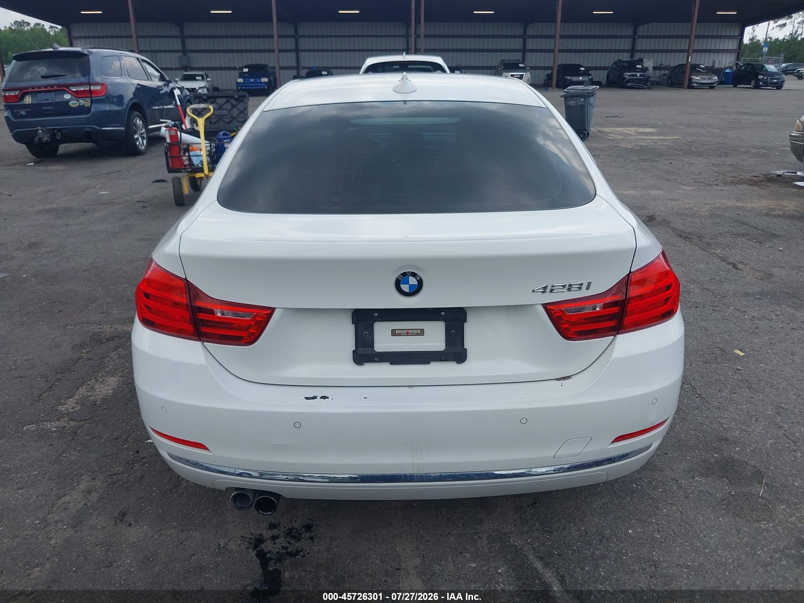 2015 Bmw 428 Gran Coupe   White vin: WBA4A9C59FD416170