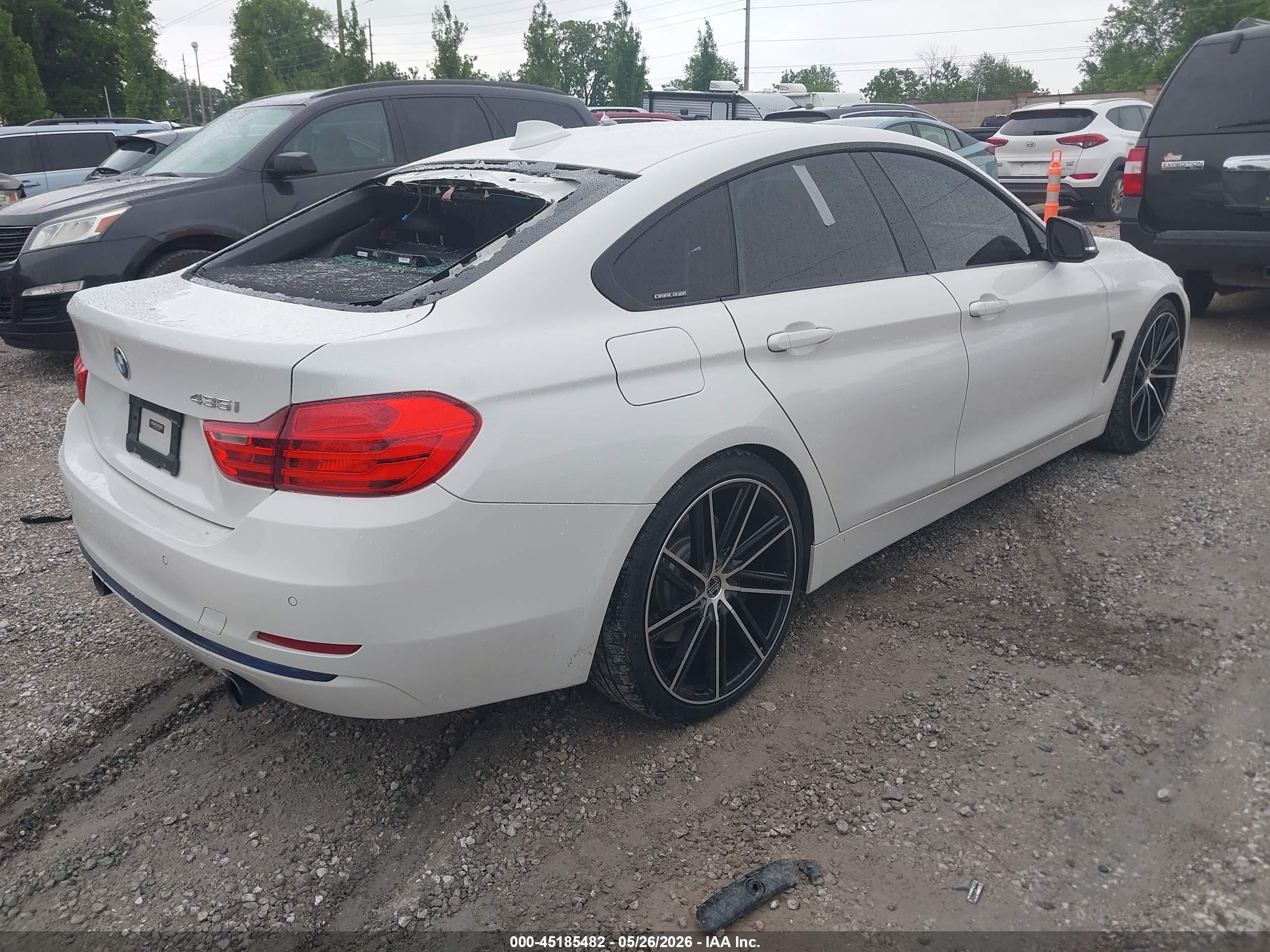 2015 Bmw 435i Gran Coupe   White vin: WBA4B1C51FD418090