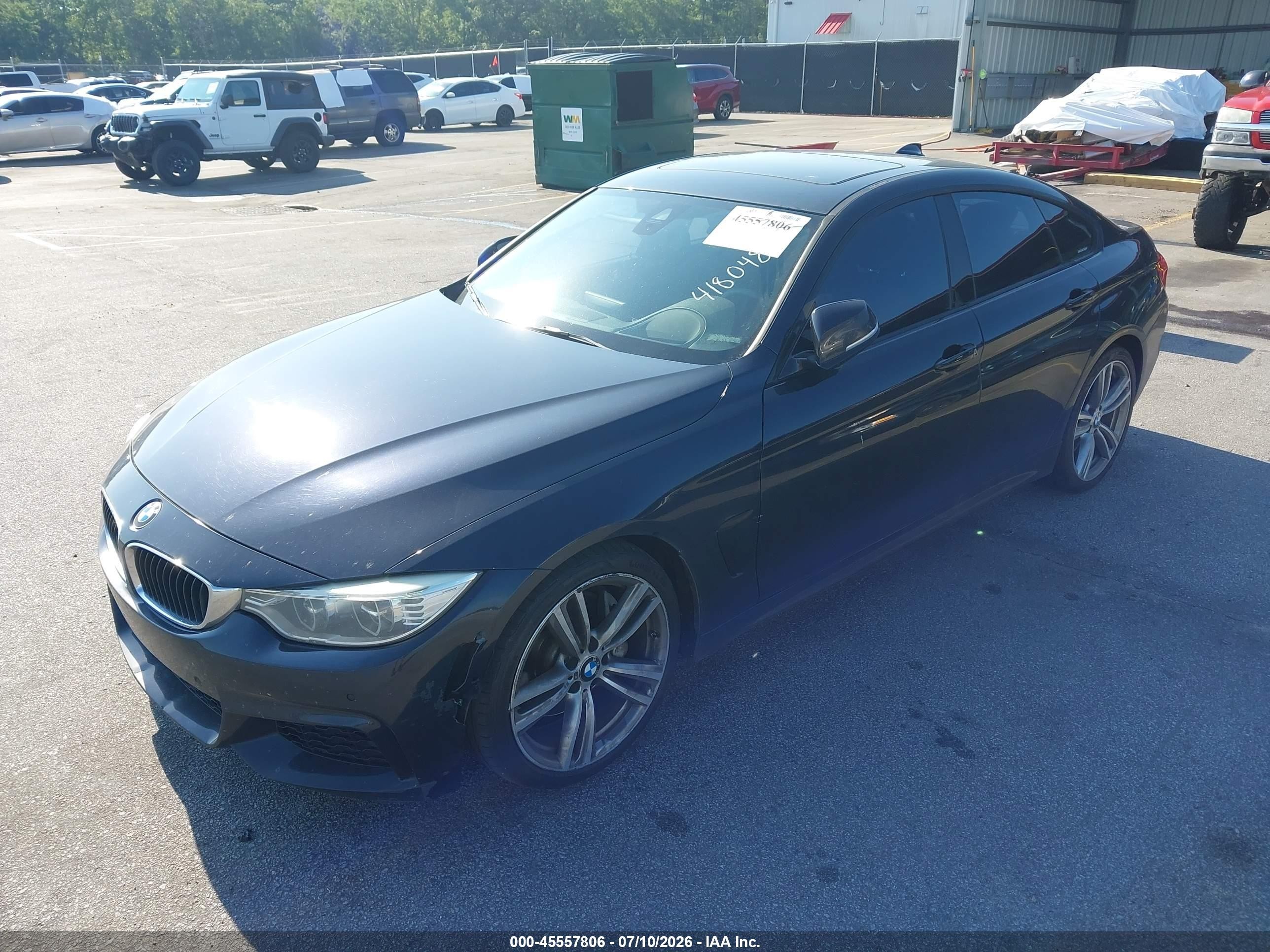 2015 Bmw 435i Gran Coupe   Black vin: WBA4B1C52FD418048