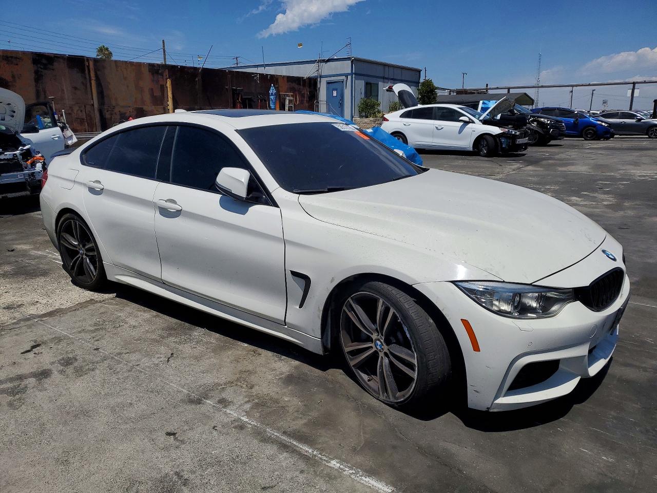 2015 Bmw 435 I Gran Coupe White vin: WBA4B1C54FG241601