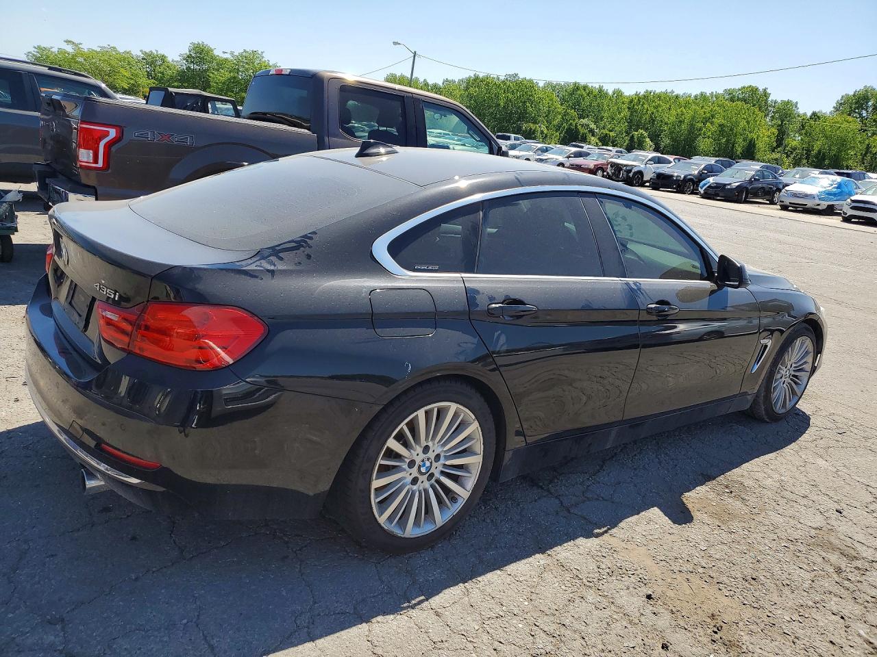 2015 Bmw 435 I Gran Coupe Black vin: WBA4B1C59FD954737
