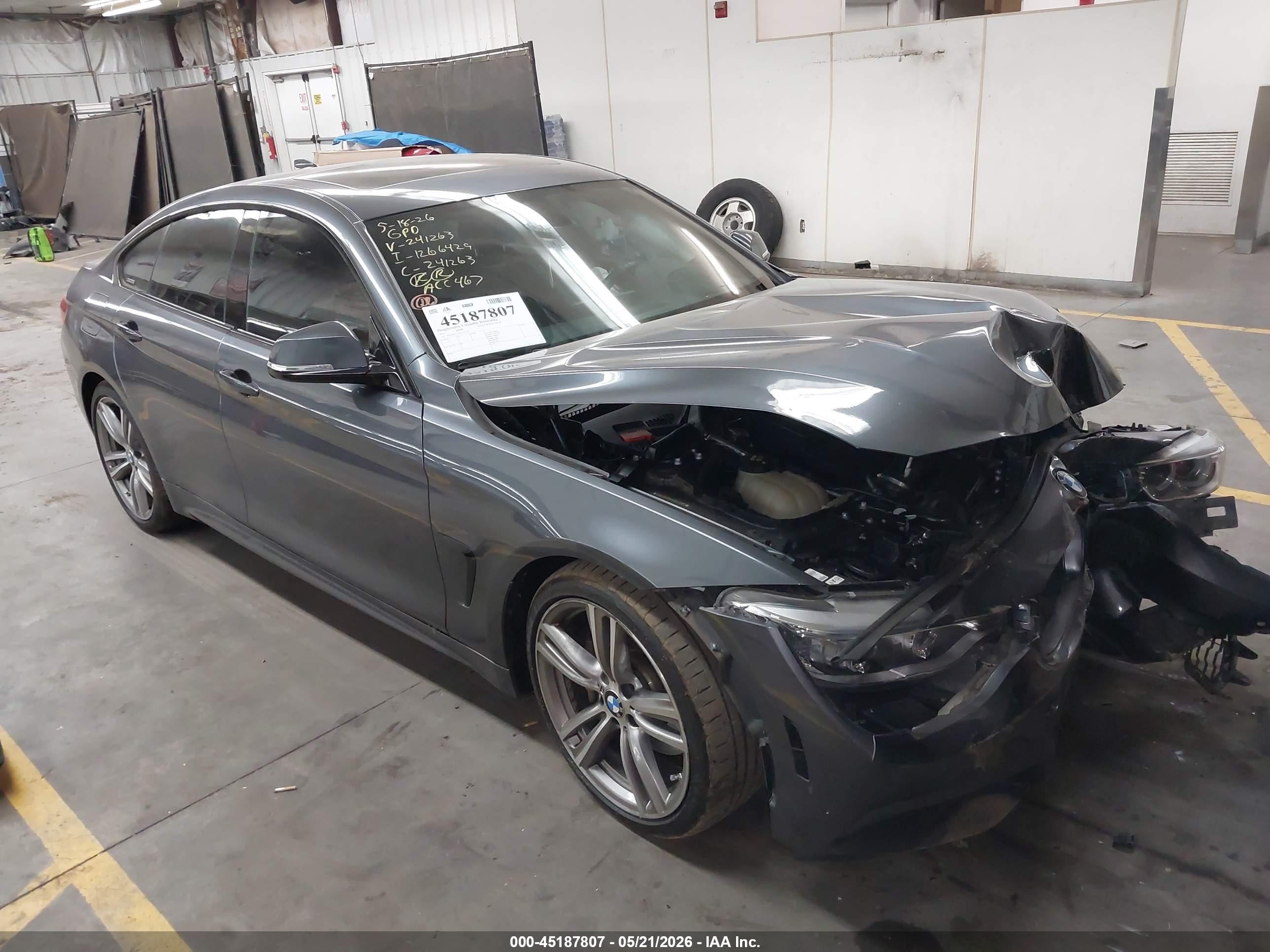 2015 Bmw 435i Gran Coupe   Gray vin: WBA4B1C5XFG241263