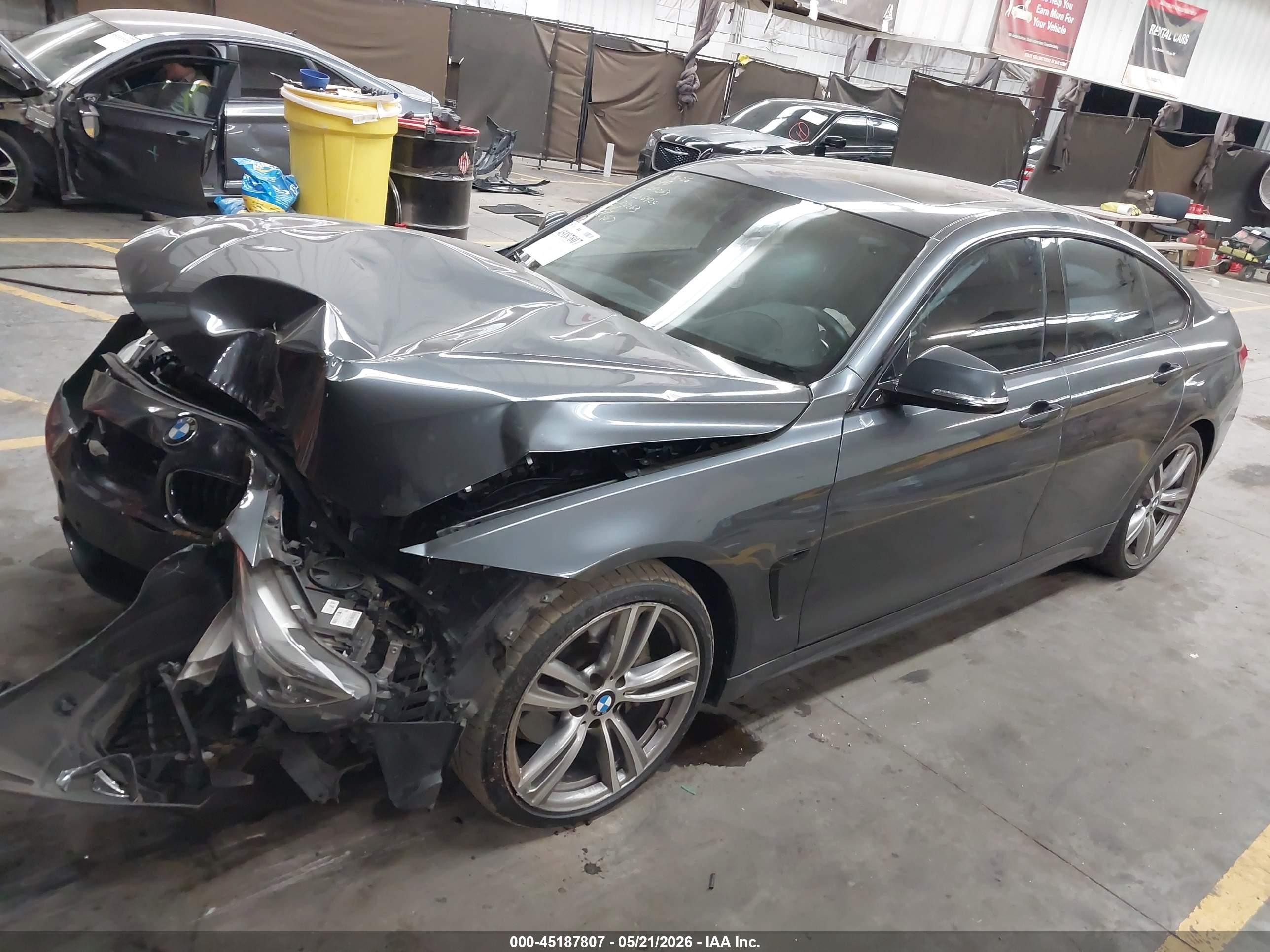 2015 Bmw 435i Gran Coupe   Gray vin: WBA4B1C5XFG241263