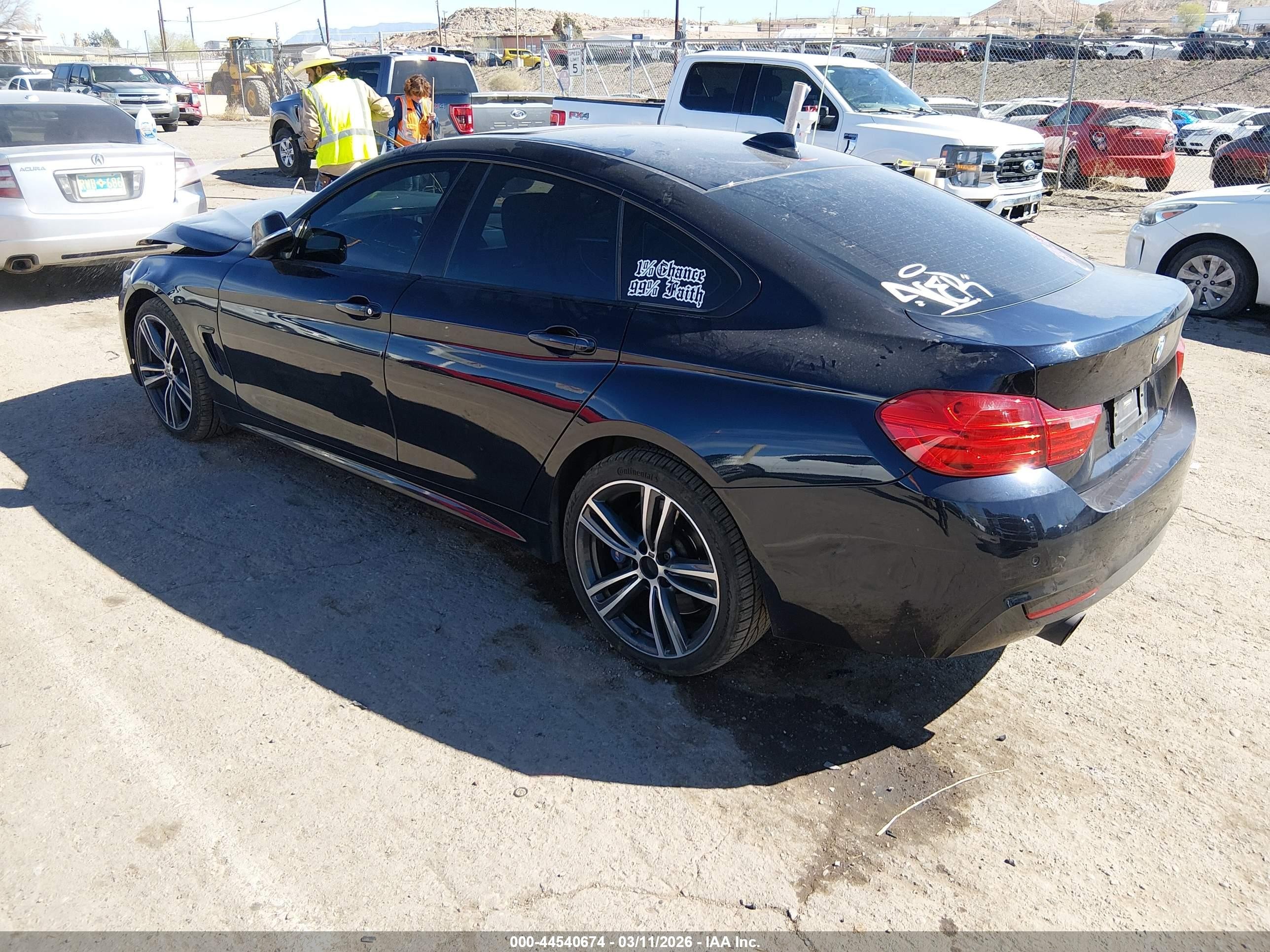 2015 Bmw 435i Gran Coupe Xdrive Black vin: WBA4B3C51FGV48171