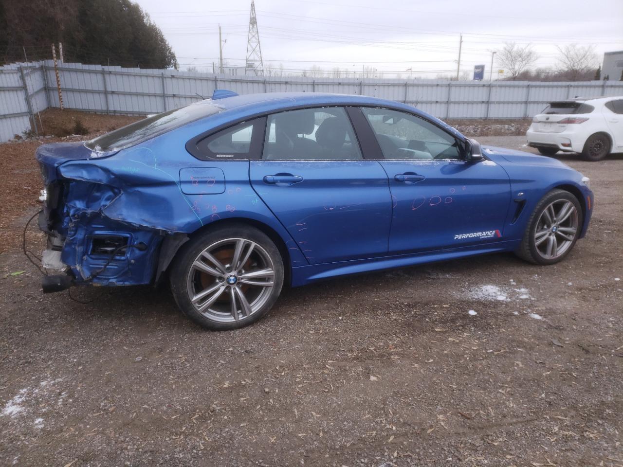 2015 Bmw 435 Xi Gran Coupe Blue vin: WBA4B3C59FGV48600