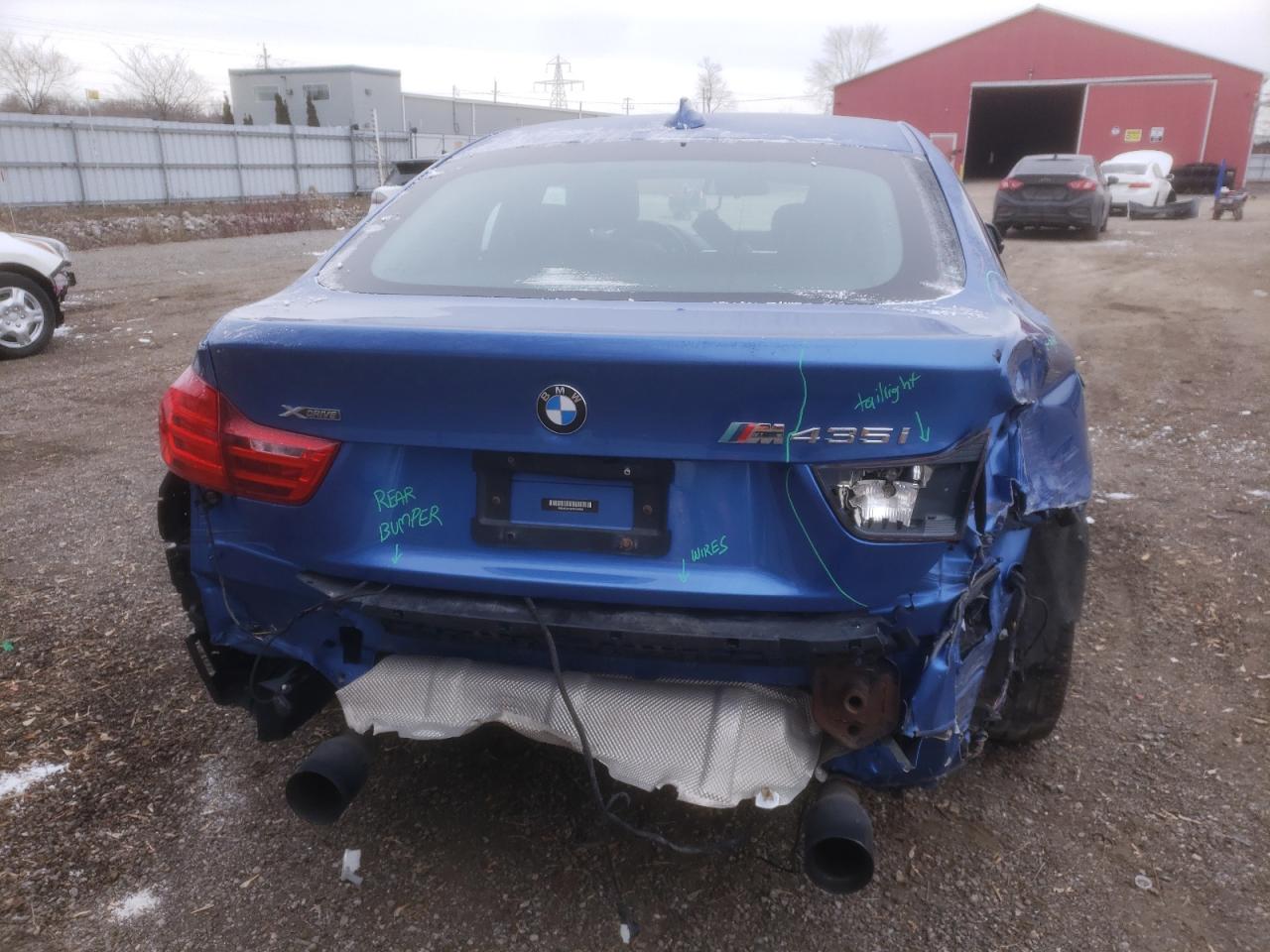 2015 Bmw 435 Xi Gran Coupe Blue vin: WBA4B3C59FGV48600