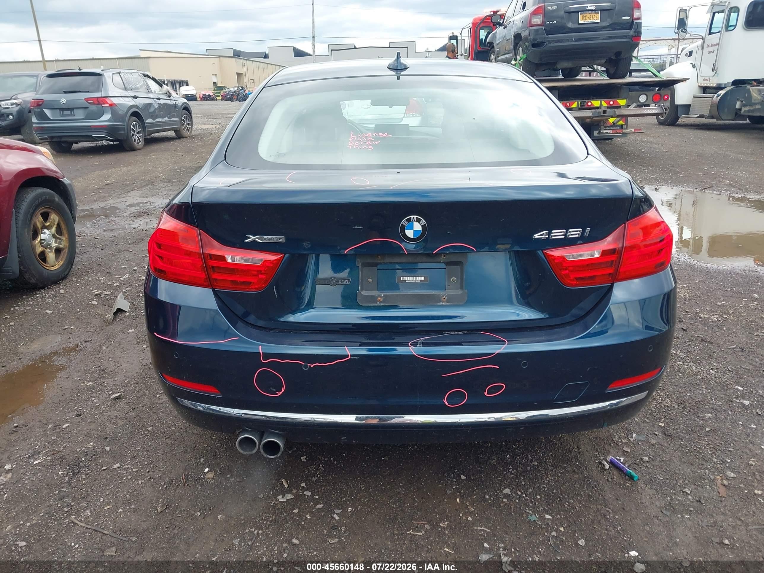 2015 Bmw 428 Gran Coupe Xdrive Blue vin: WBA4C9C50FG135299
