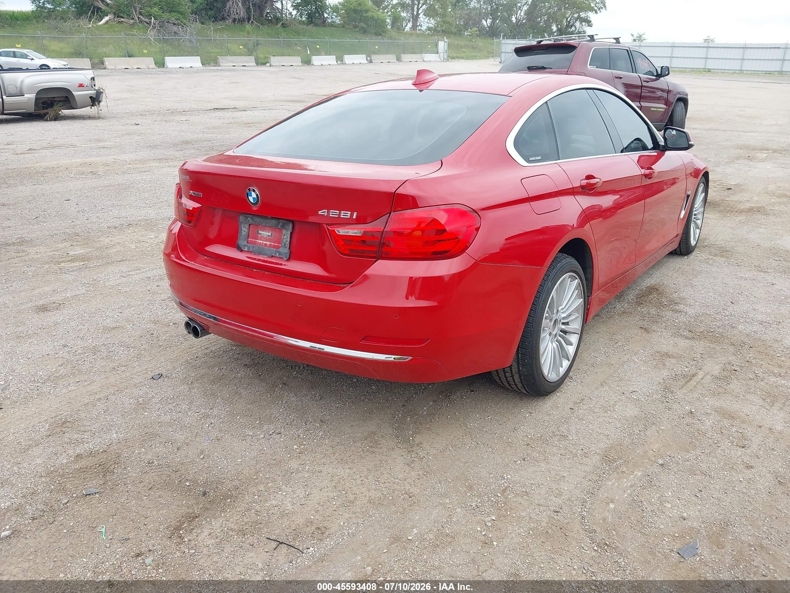 2015 Bmw 428 Gran Coupe Xdrive Red vin: WBA4C9C59FD331811