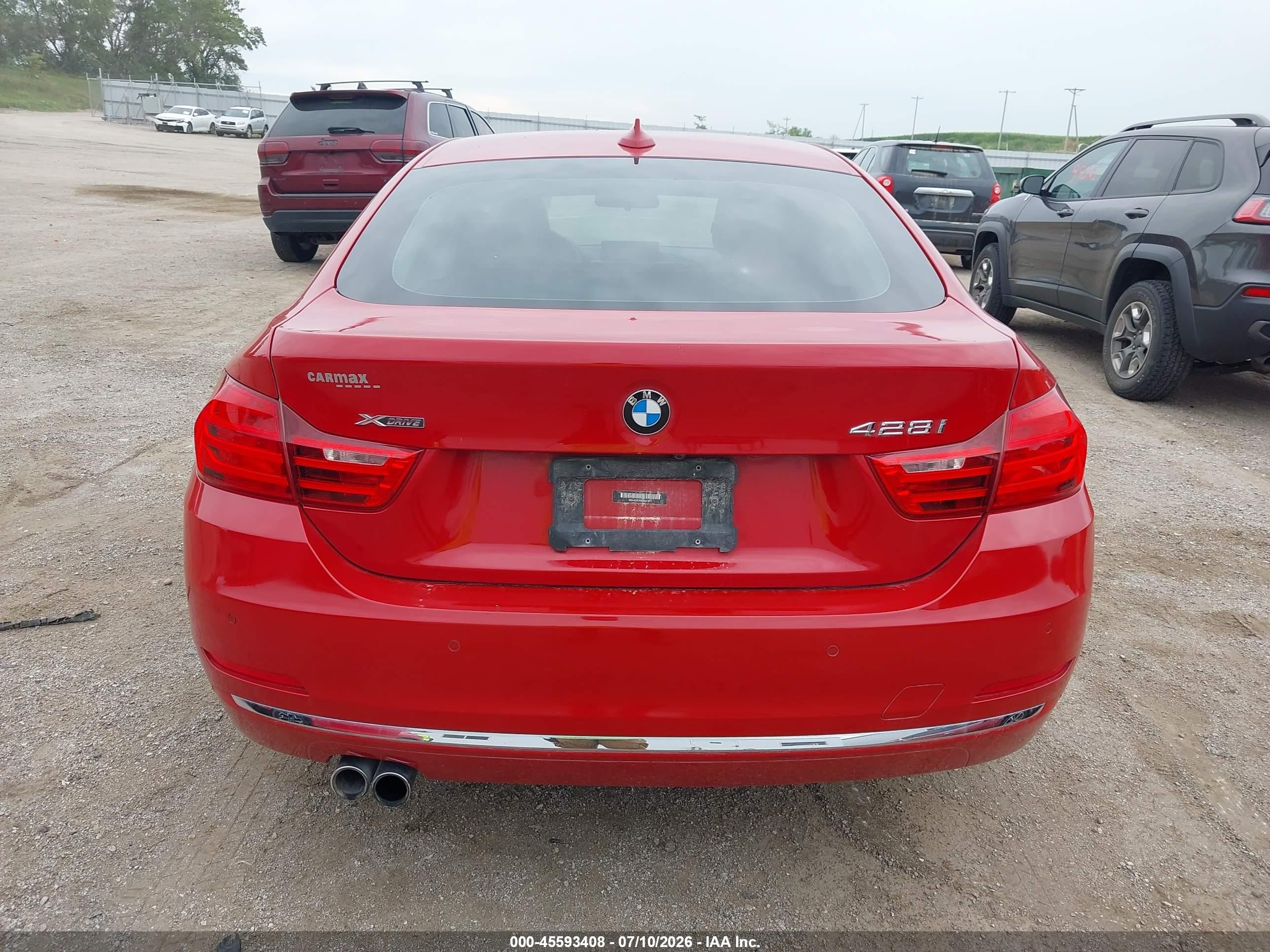 2015 Bmw 428 Gran Coupe Xdrive Red vin: WBA4C9C59FD331811