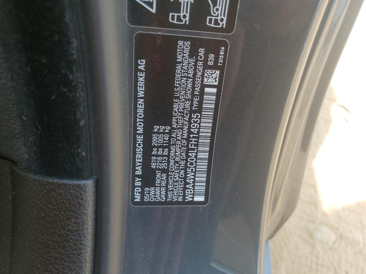 2020 Bmw 430xi    Gray vin: WBA4W5C04LFH14935