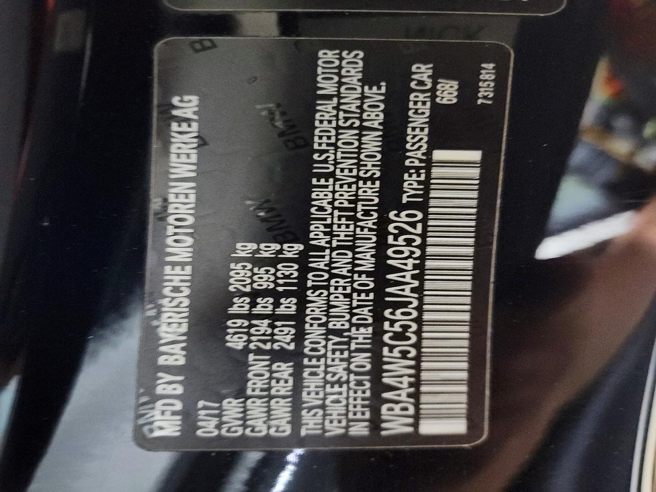 2018 Bmw 430xi Black vin: WBA4W5C56JAA49526