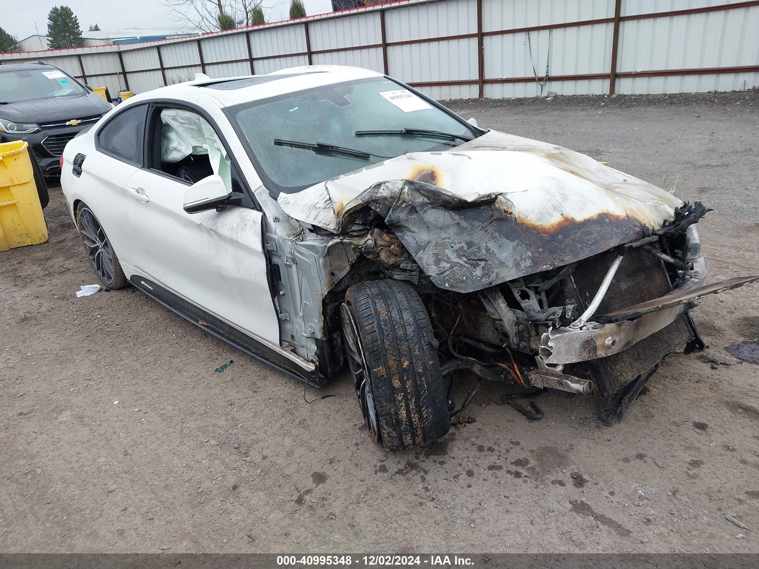2018 Bmw 440i Xdrive White vin: WBA4W9C51JAC98873