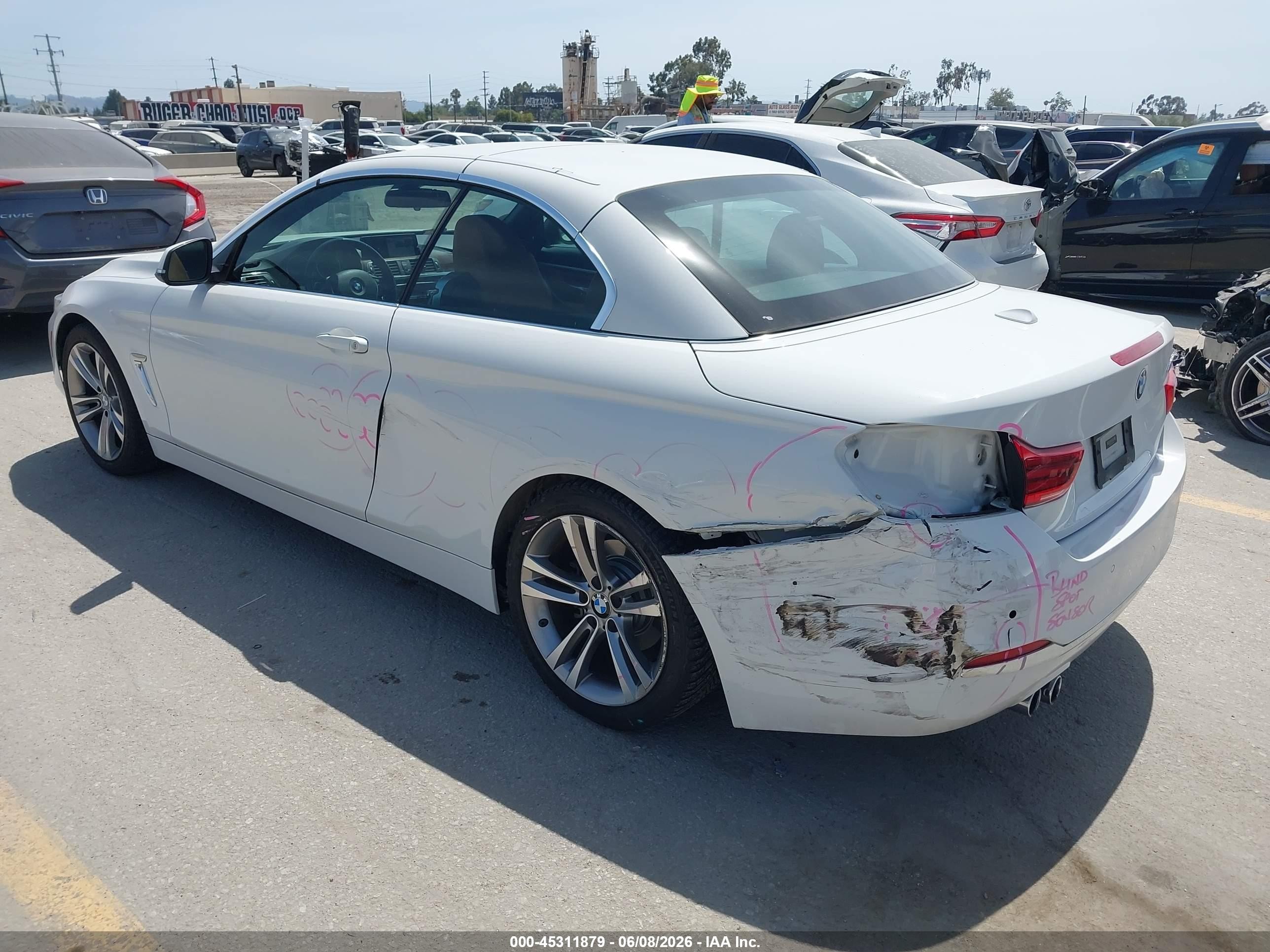 2018 Bmw 430i White vin: WBA4Z1C50JEE43807