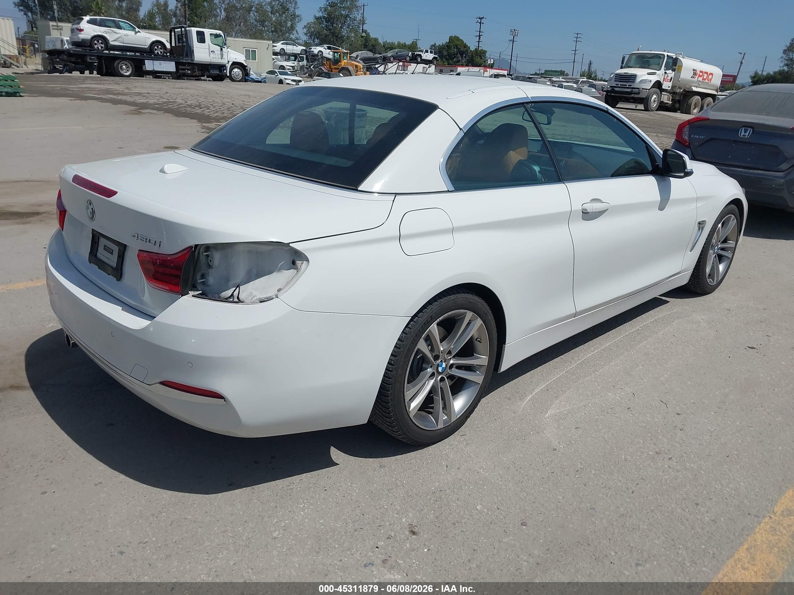 2018 Bmw 430i White vin: WBA4Z1C50JEE43807