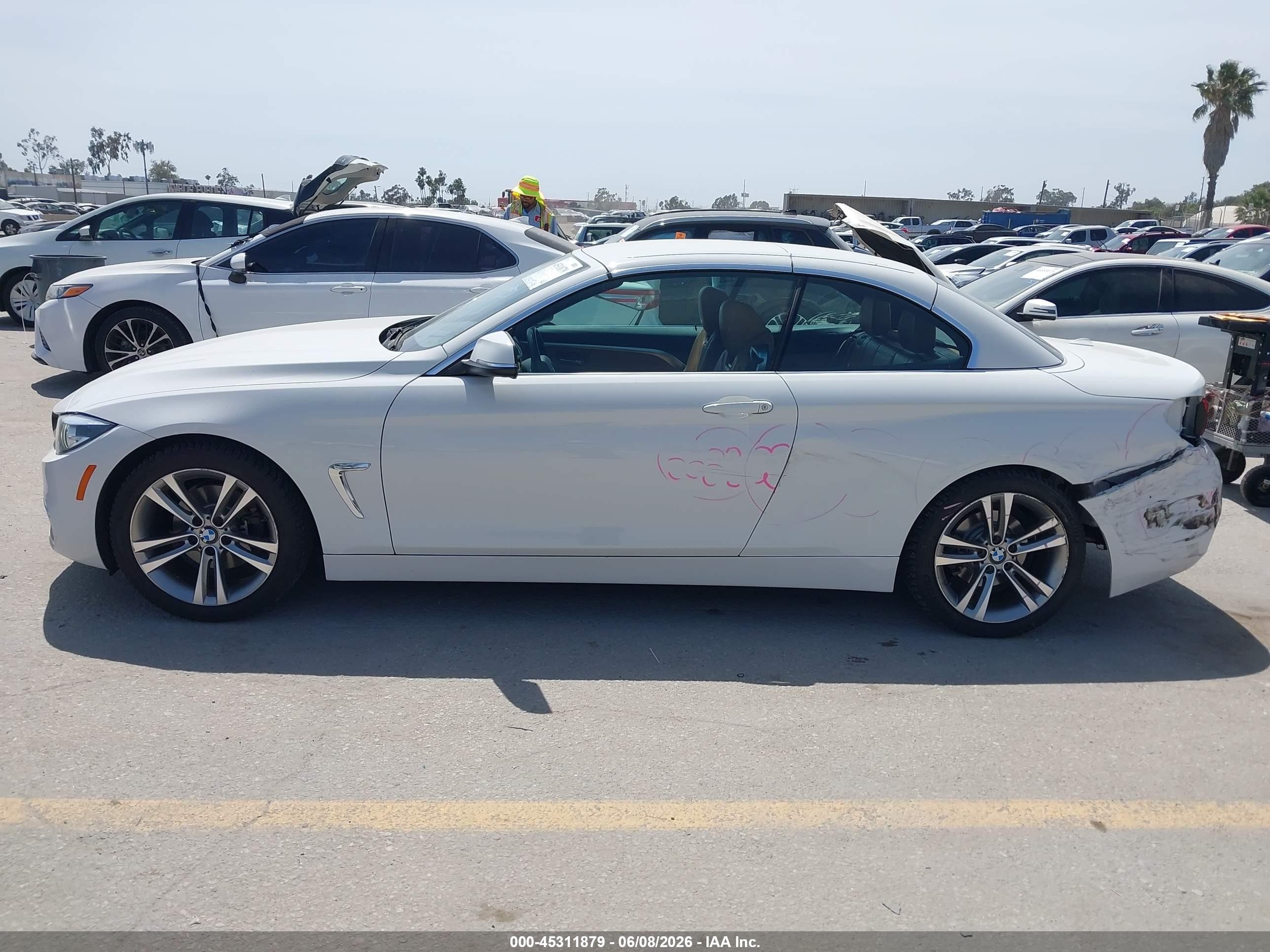 2018 Bmw 430i White vin: WBA4Z1C50JEE43807