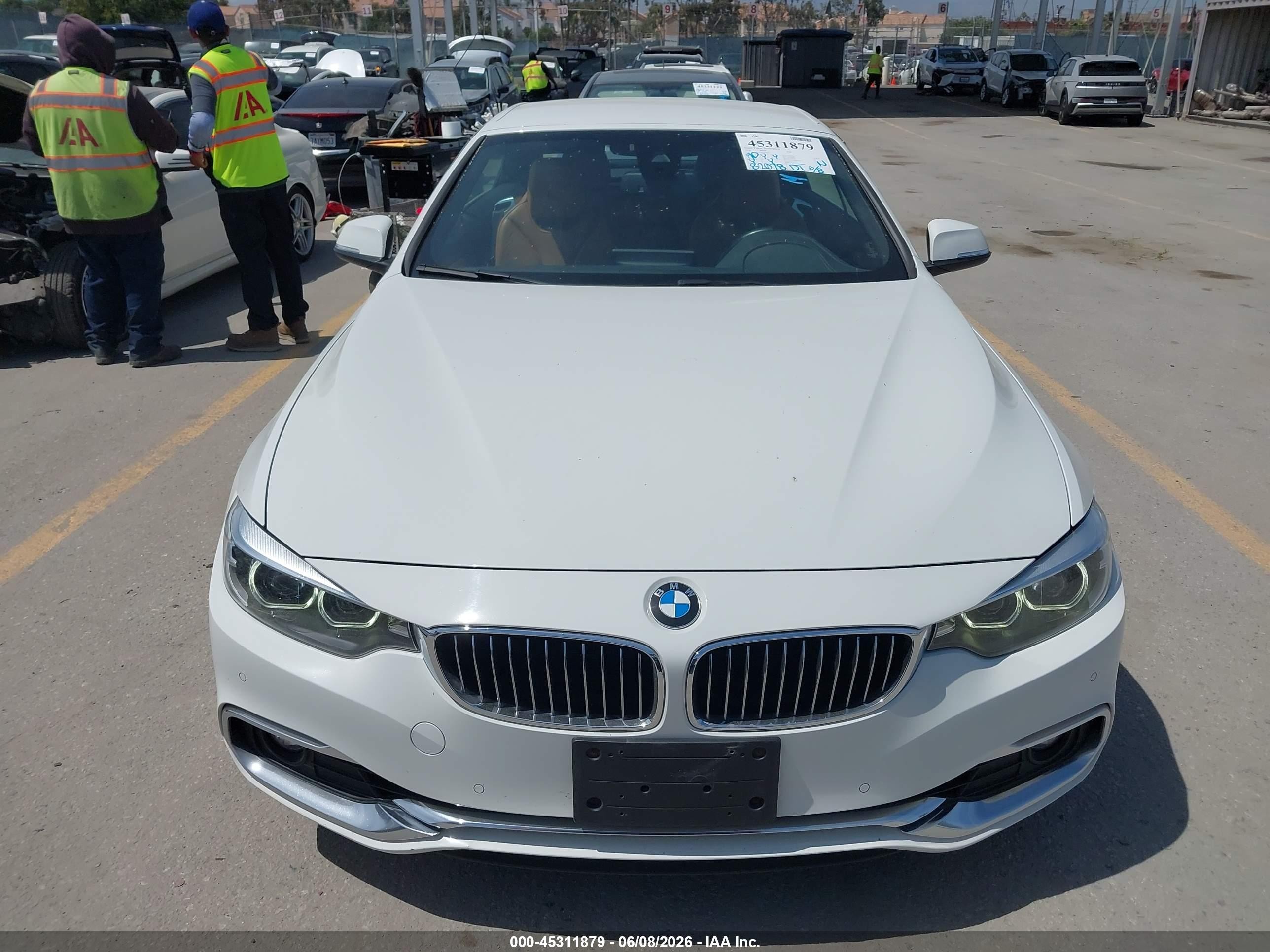 2018 Bmw 430i White vin: WBA4Z1C50JEE43807