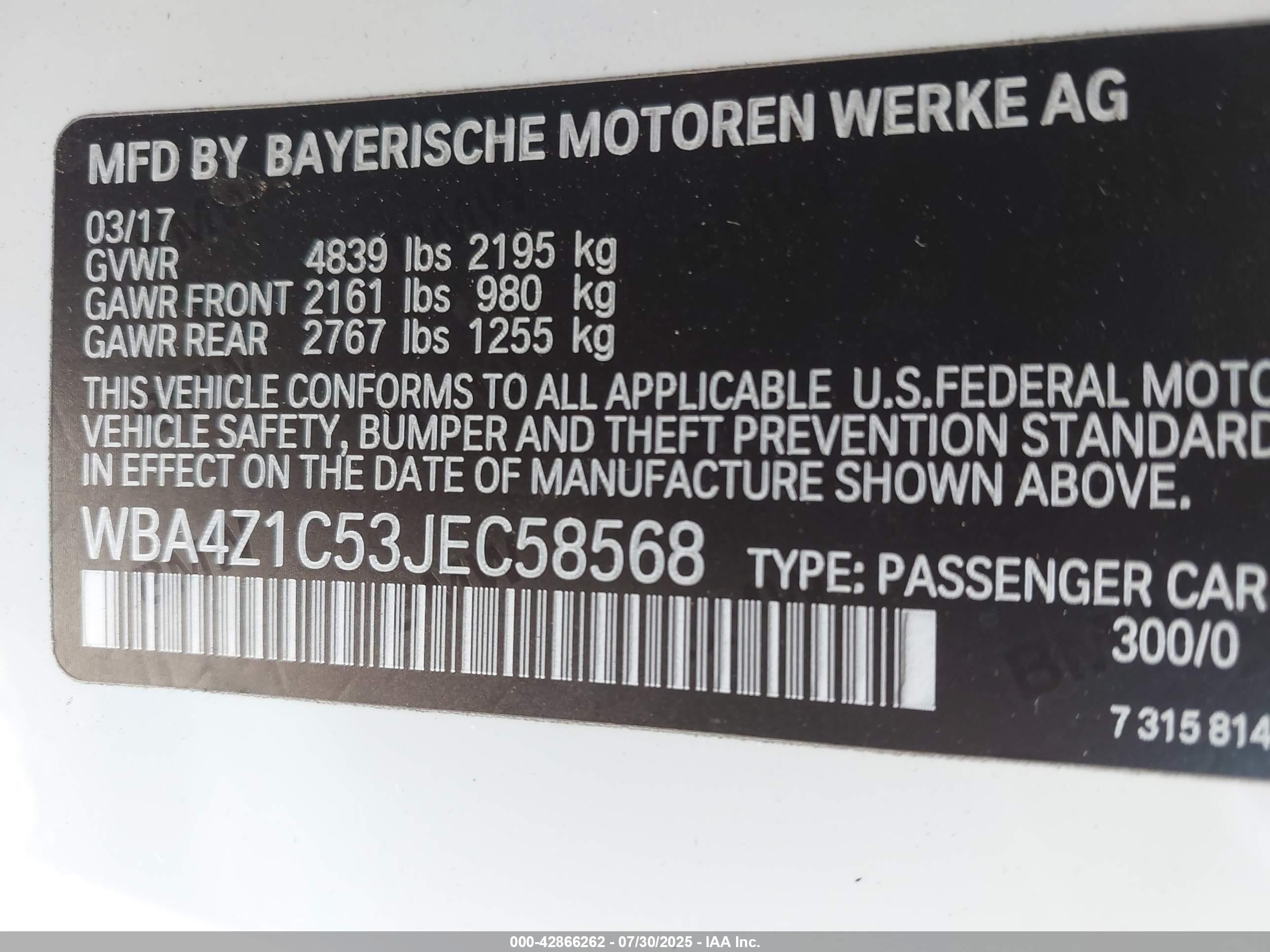2018 Bmw 430i   White vin: WBA4Z1C53JEC58568