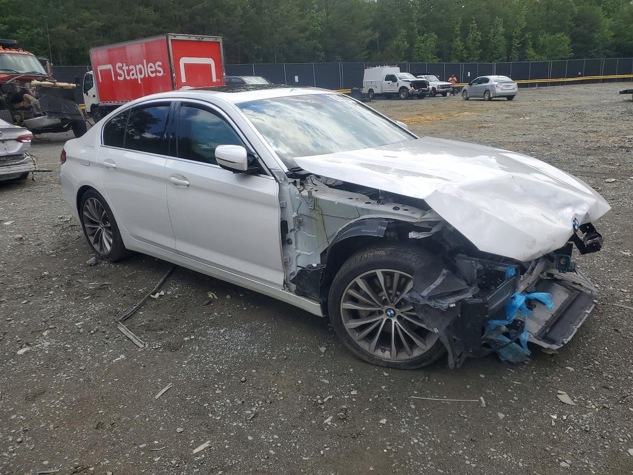 2021 Bmw 530 I White vin: WBA53BH08MWX04671