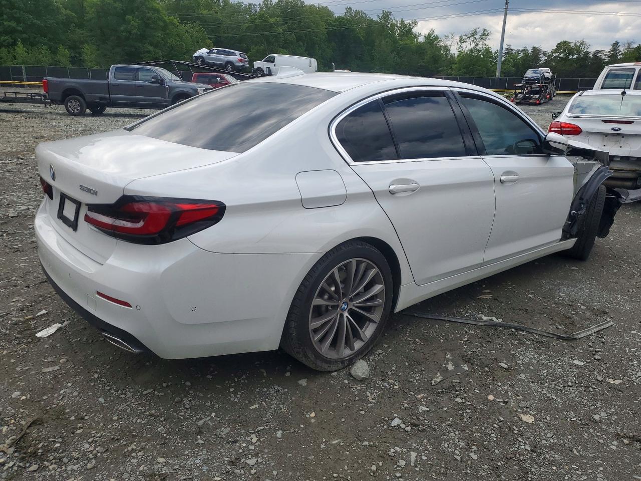 2021 Bmw 530 I White vin: WBA53BH08MWX04671
