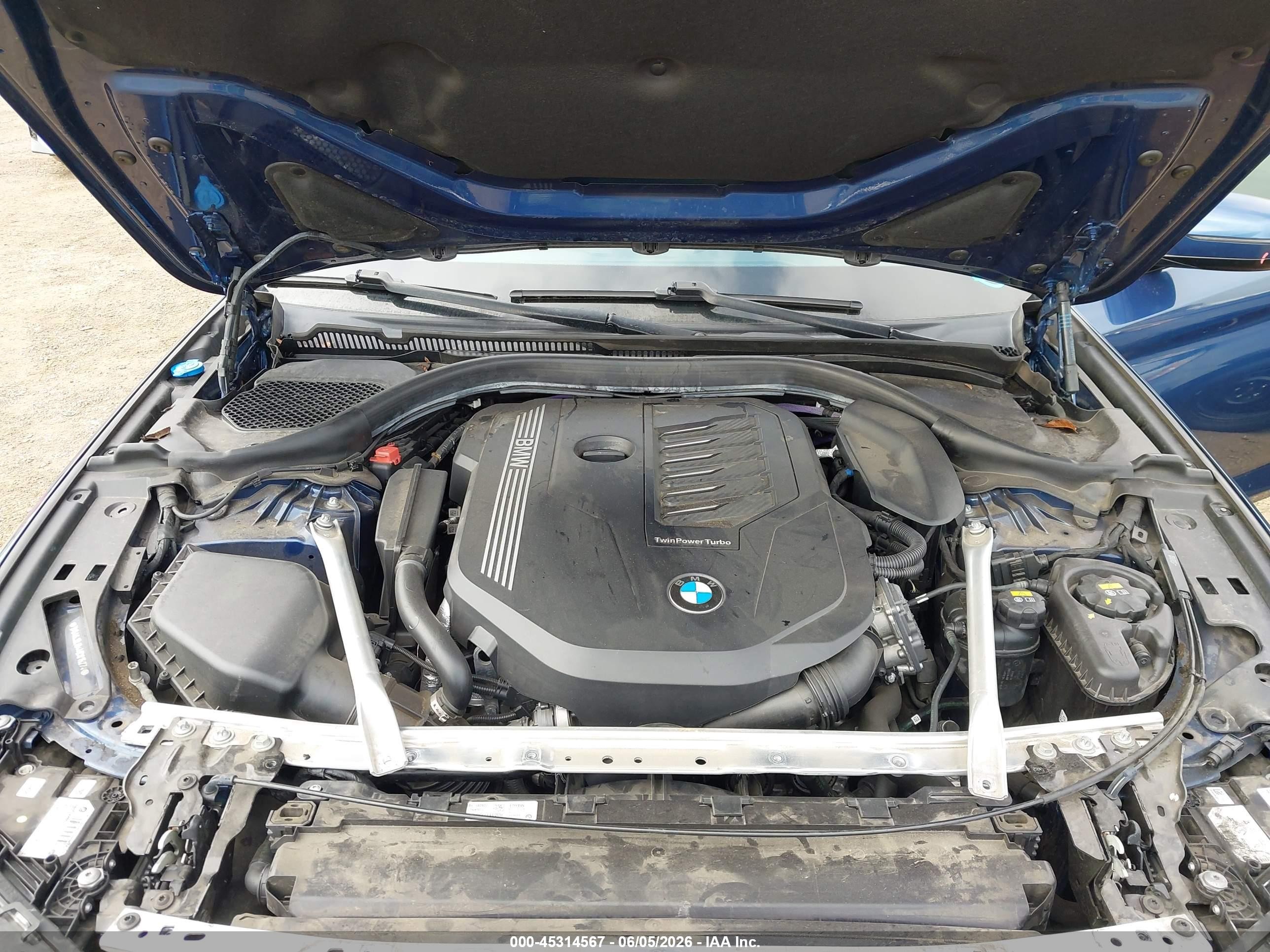2021 Bmw 540i Blue vin: WBA53BJ04MCG15274