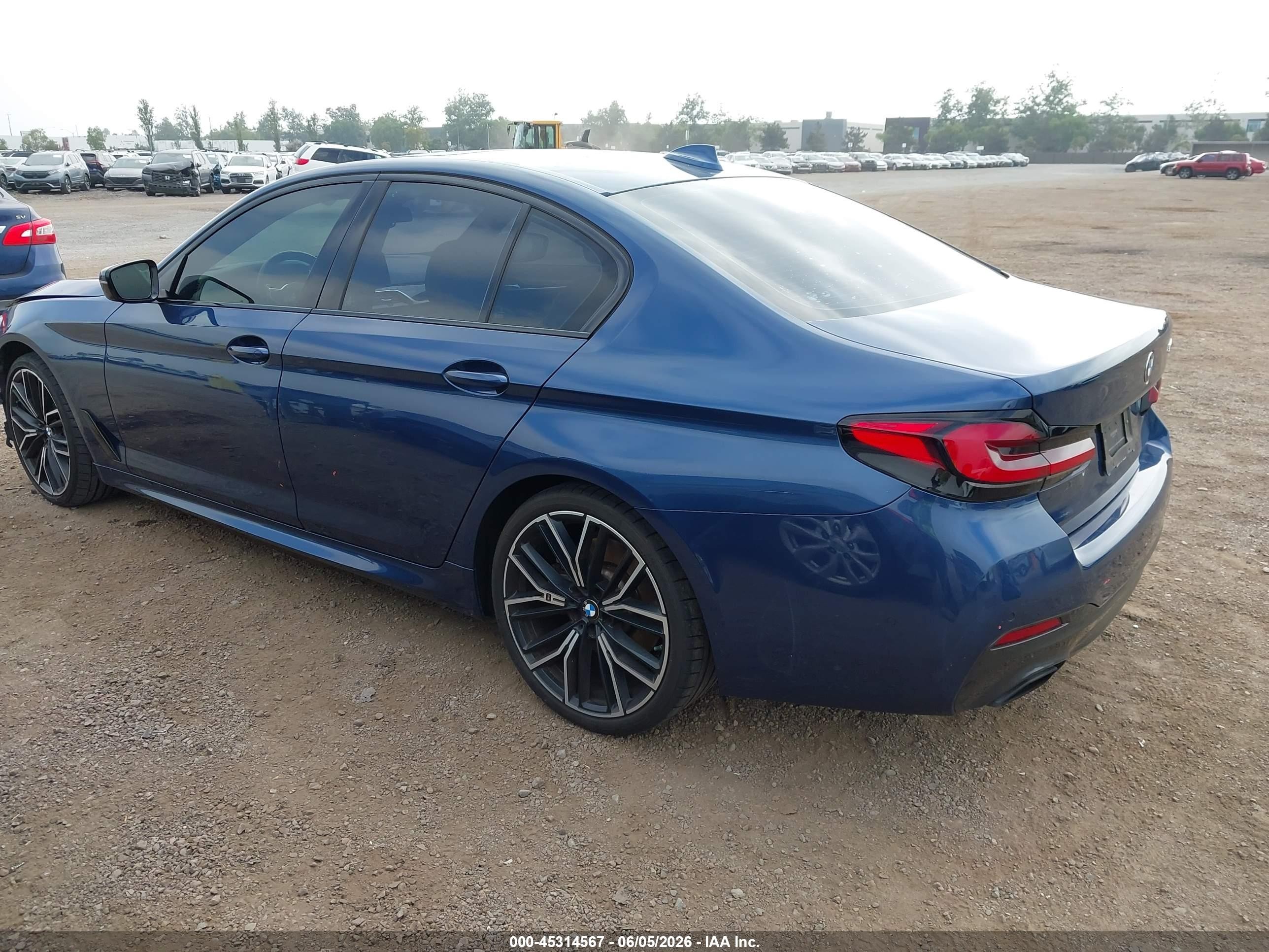 2021 Bmw 540i Blue vin: WBA53BJ04MCG15274