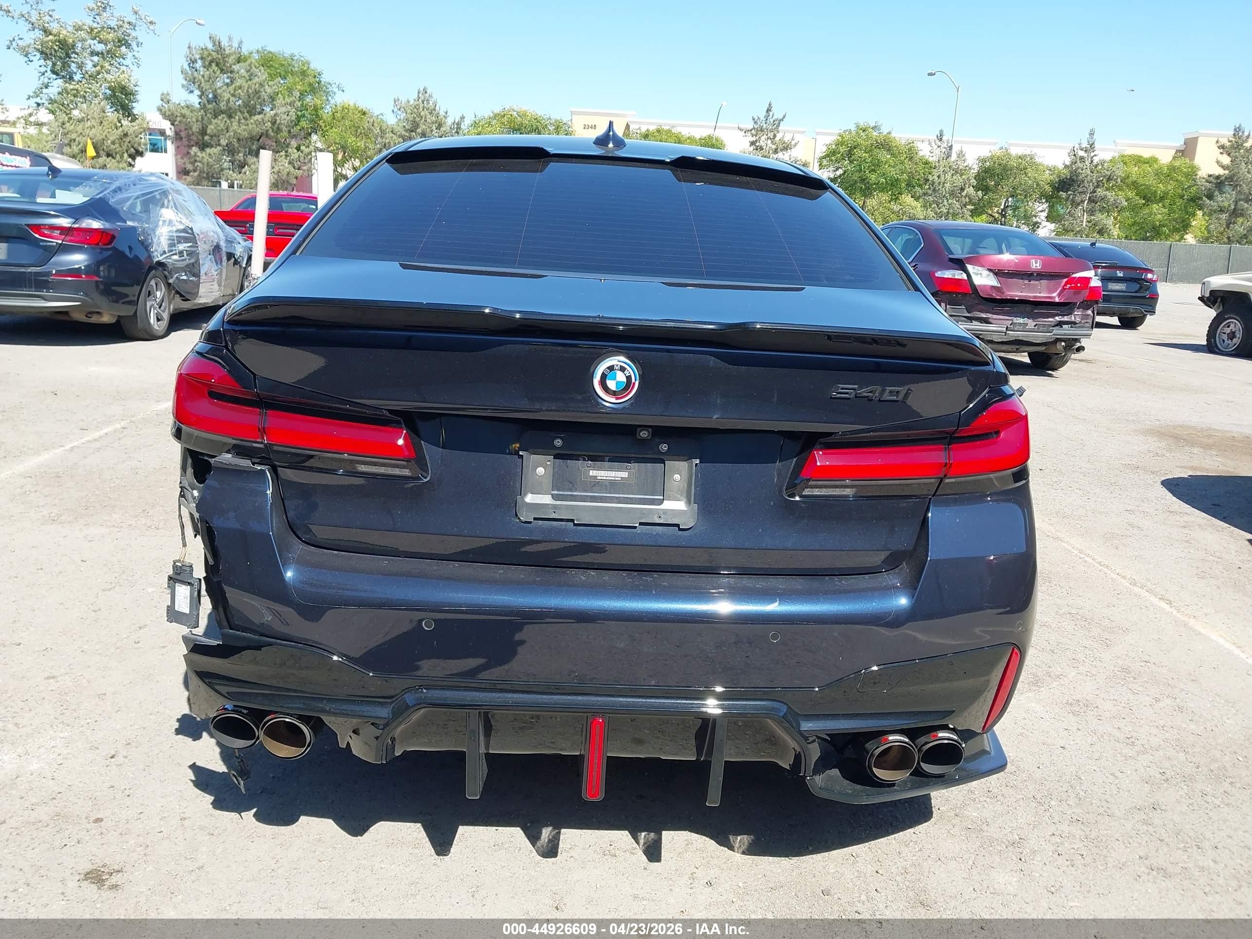 2021 Bmw 540i Dark Blue vin: WBA53BJ05MWX19462