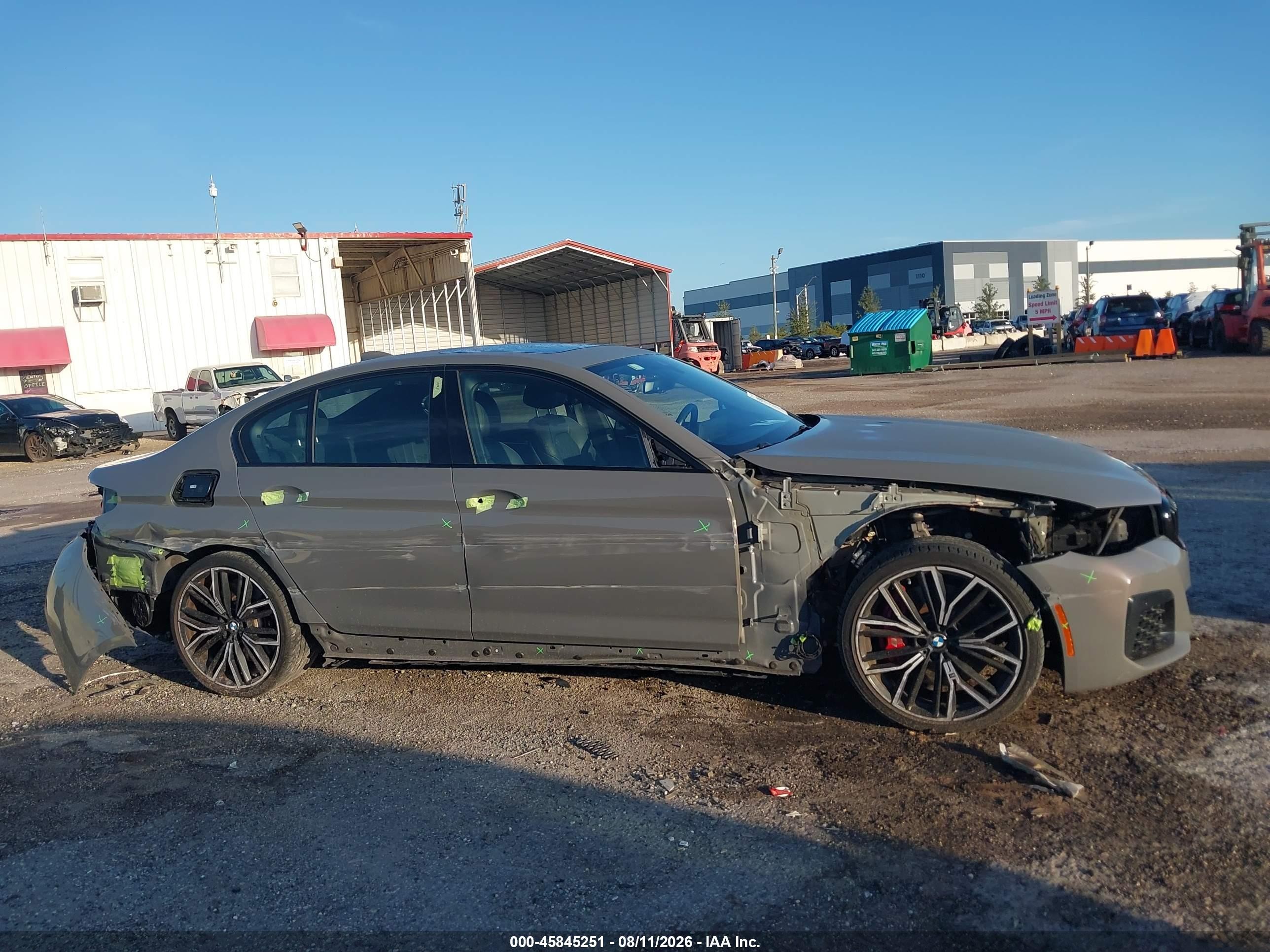 2021 Bmw 540i   Серый vin: WBA53BJ08MWX26812