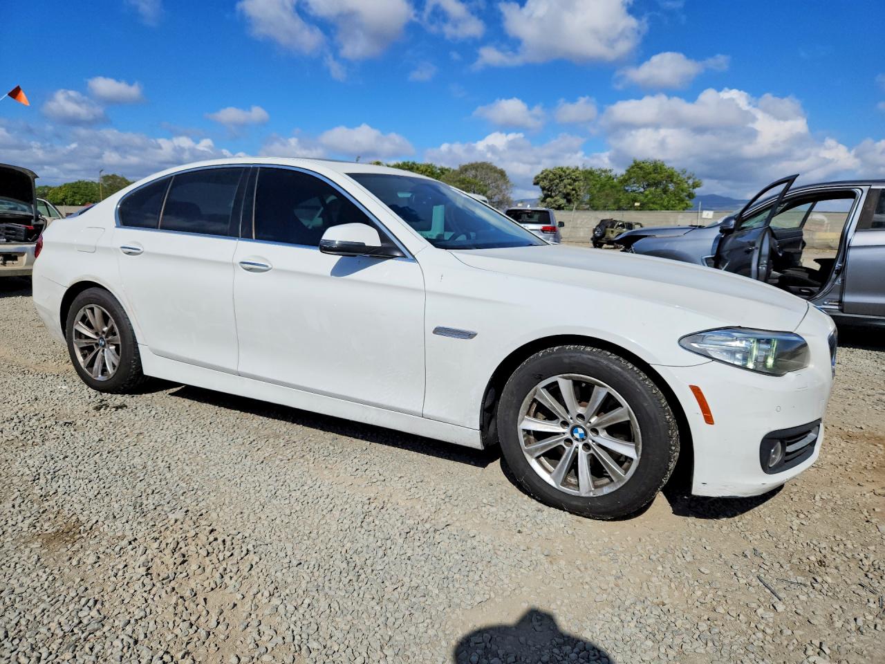 2015 Bmw 528 I White vin: WBA5A5C50FD517417