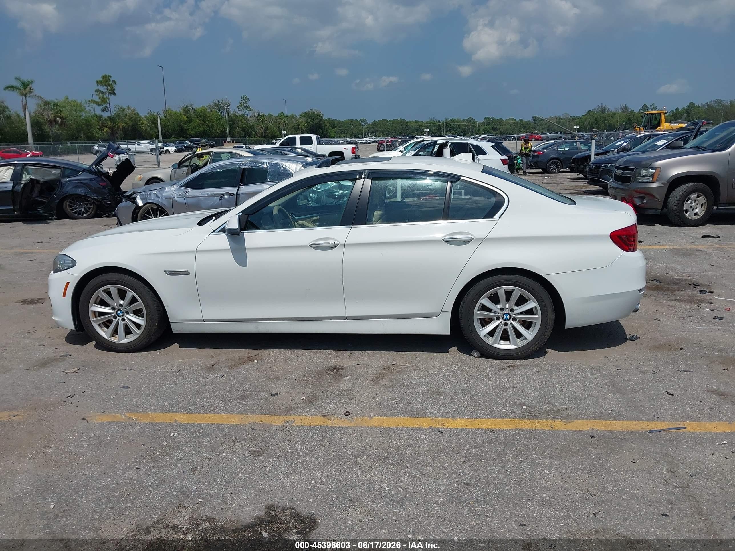 2015 Bmw 528i   White vin: WBA5A5C50FD518129