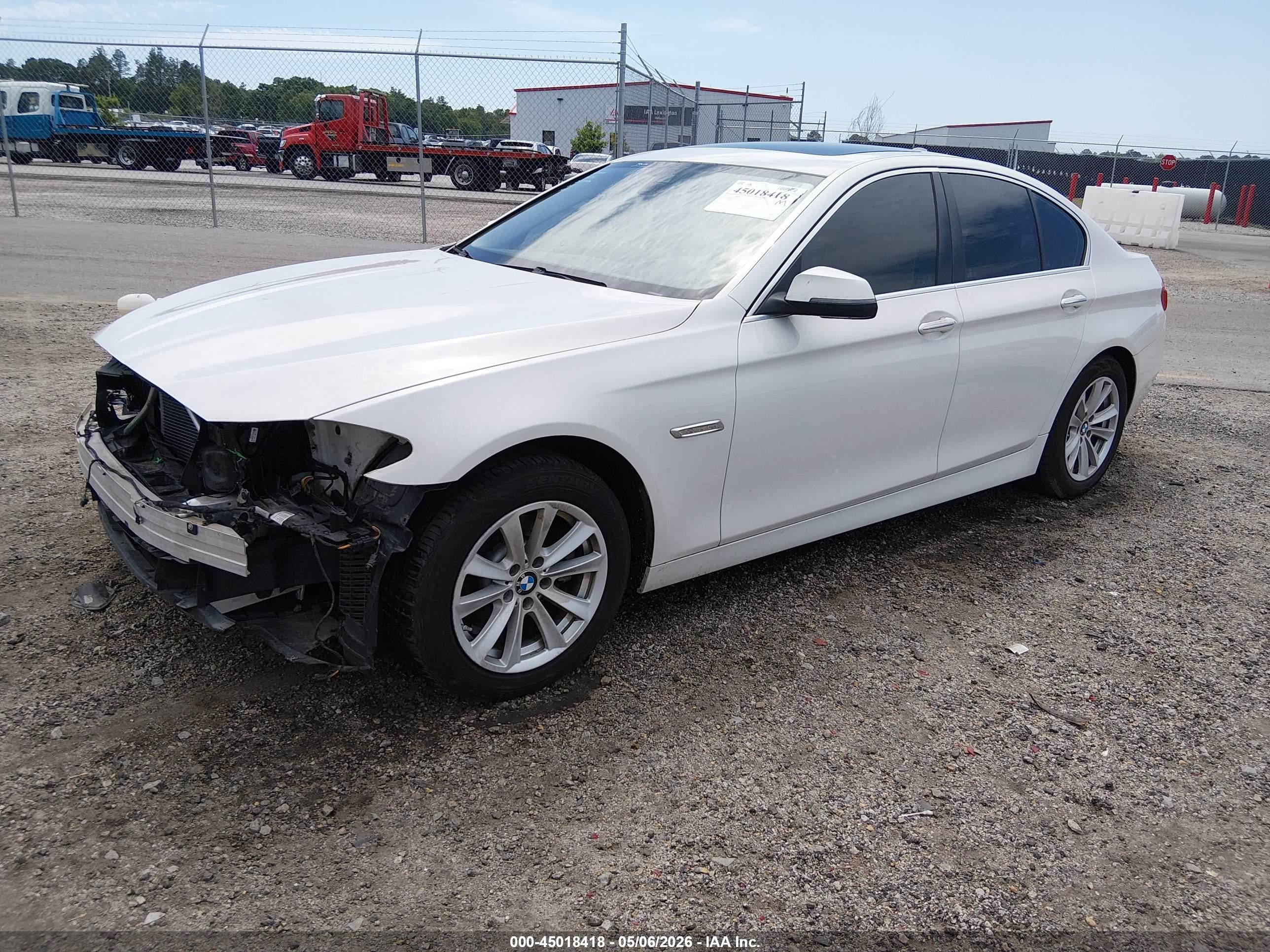 2015 Bmw 528i   White vin: WBA5A5C51FD515420