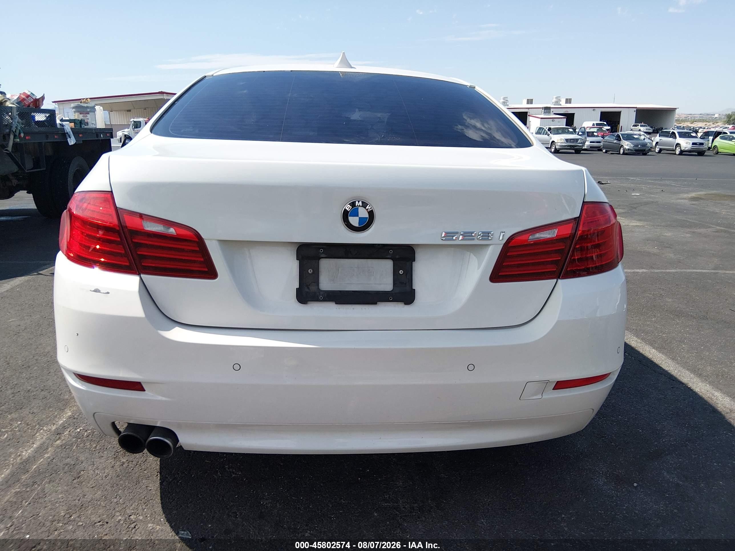 2015 Bmw 528i   White vin: WBA5A5C51FD517183