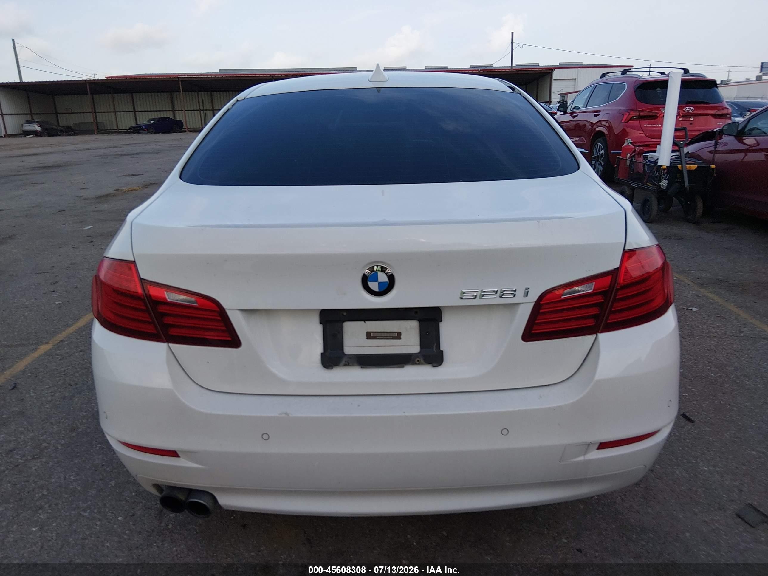 2014 Bmw 528i   White vin: WBA5A5C52ED500259