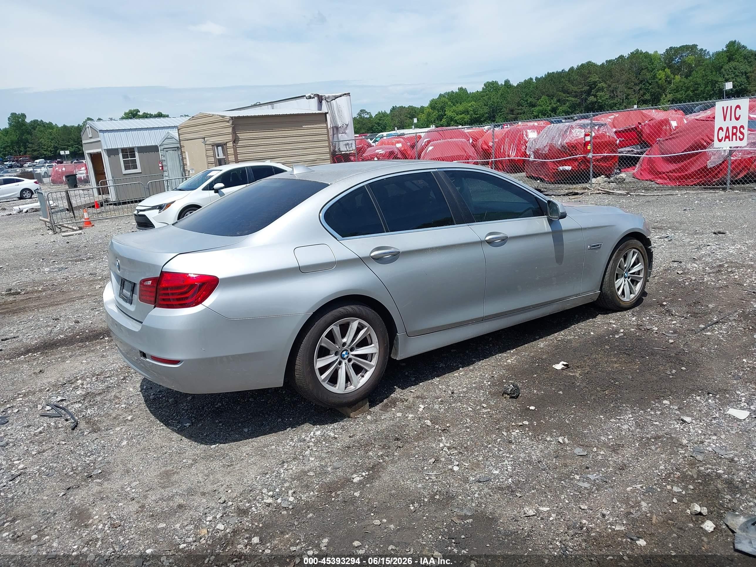 2014 Bmw 528i   Silver vin: WBA5A5C52ED500987