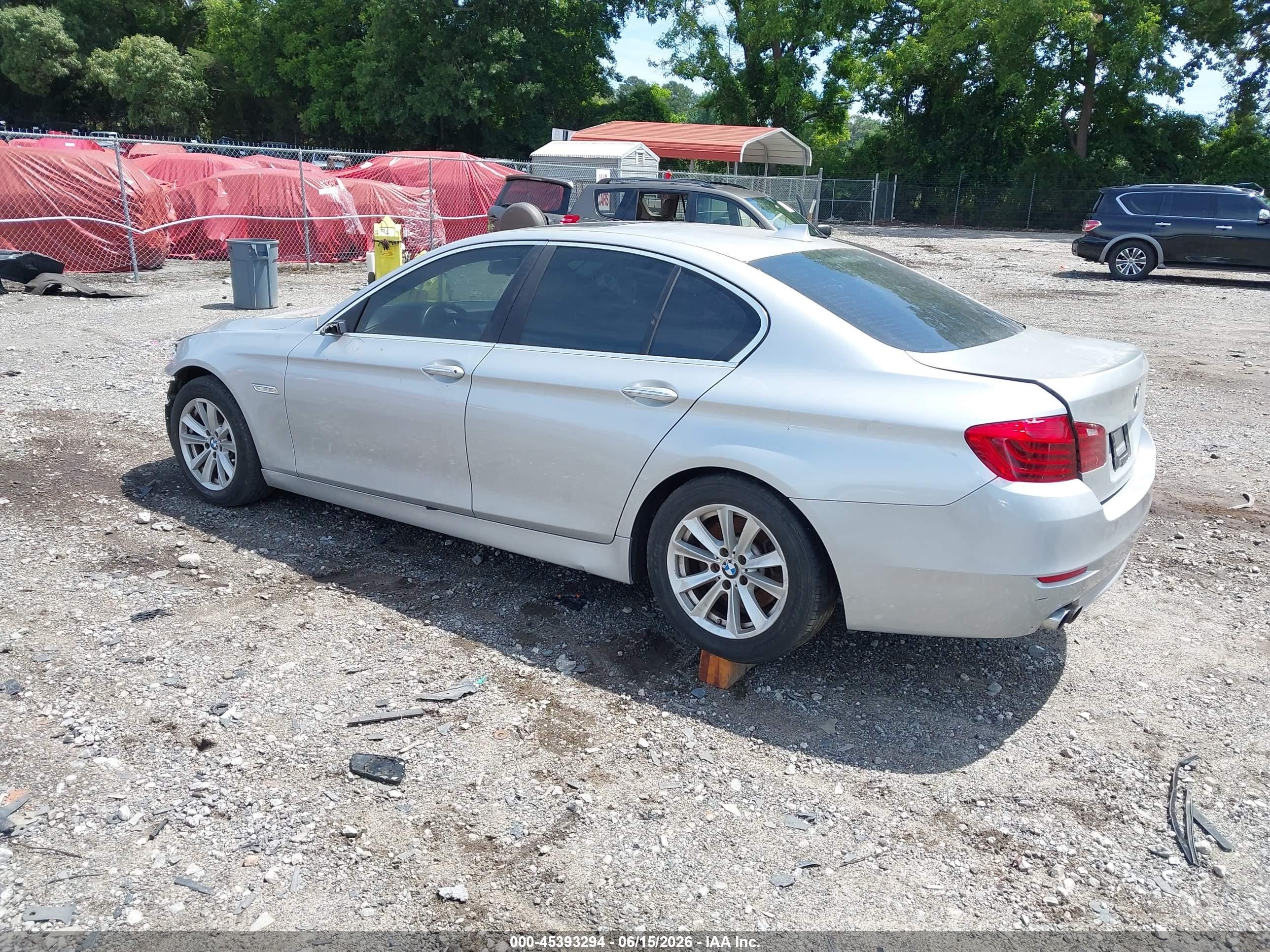 2014 Bmw 528i   Silver vin: WBA5A5C52ED500987