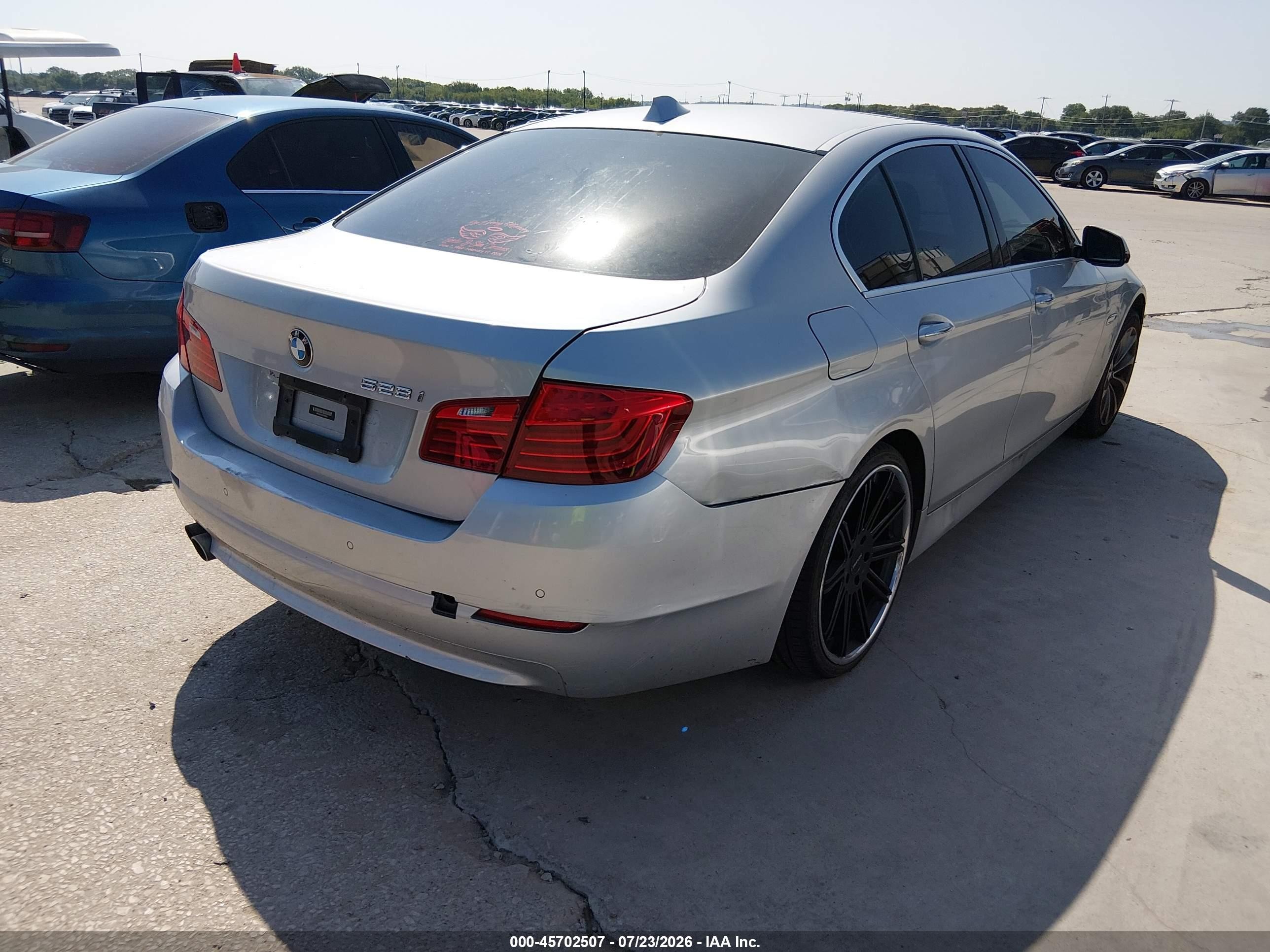 2014 Bmw 528i   Silver vin: WBA5A5C52ED504909