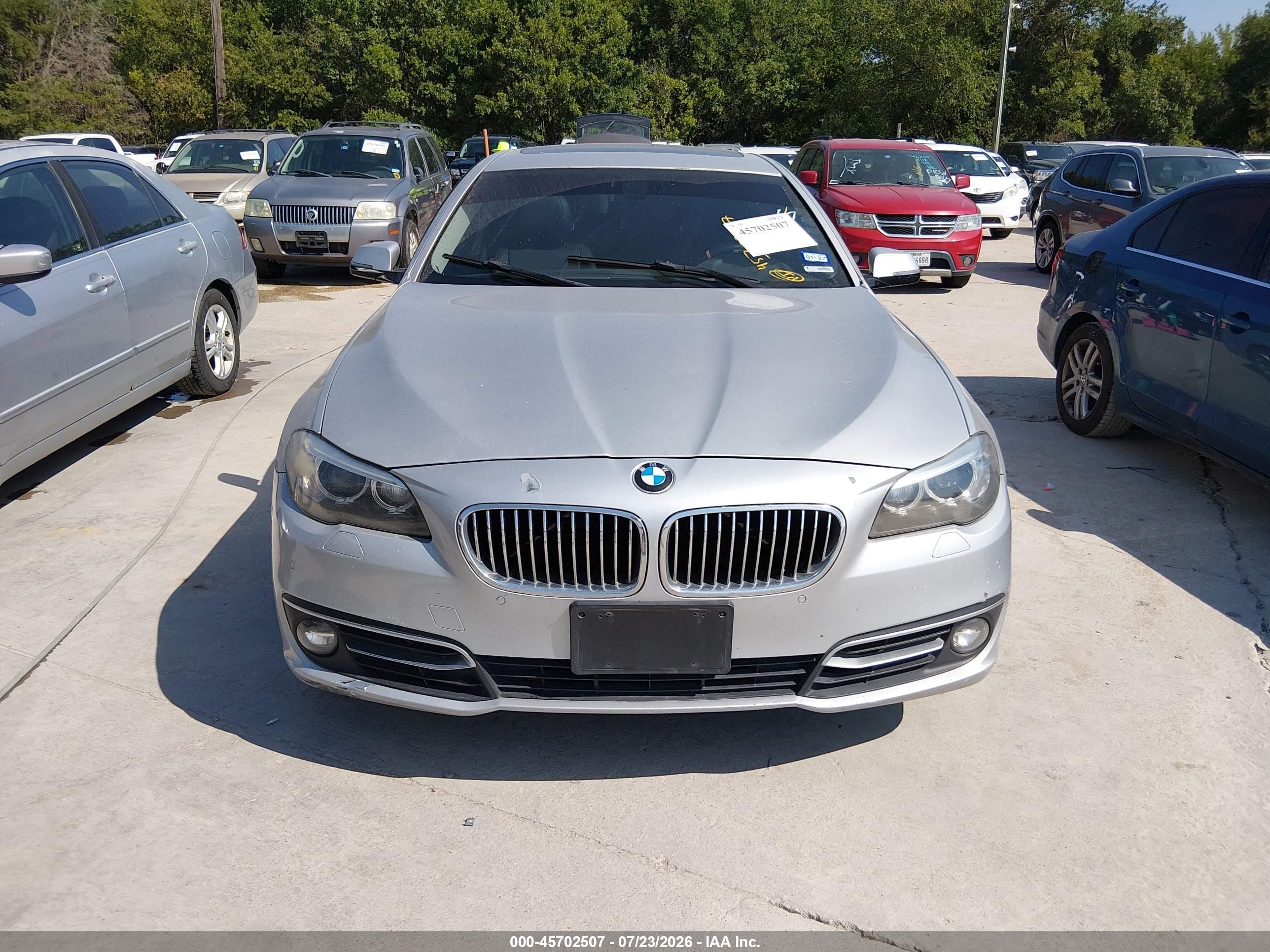 2014 Bmw 528i   Silver vin: WBA5A5C52ED504909