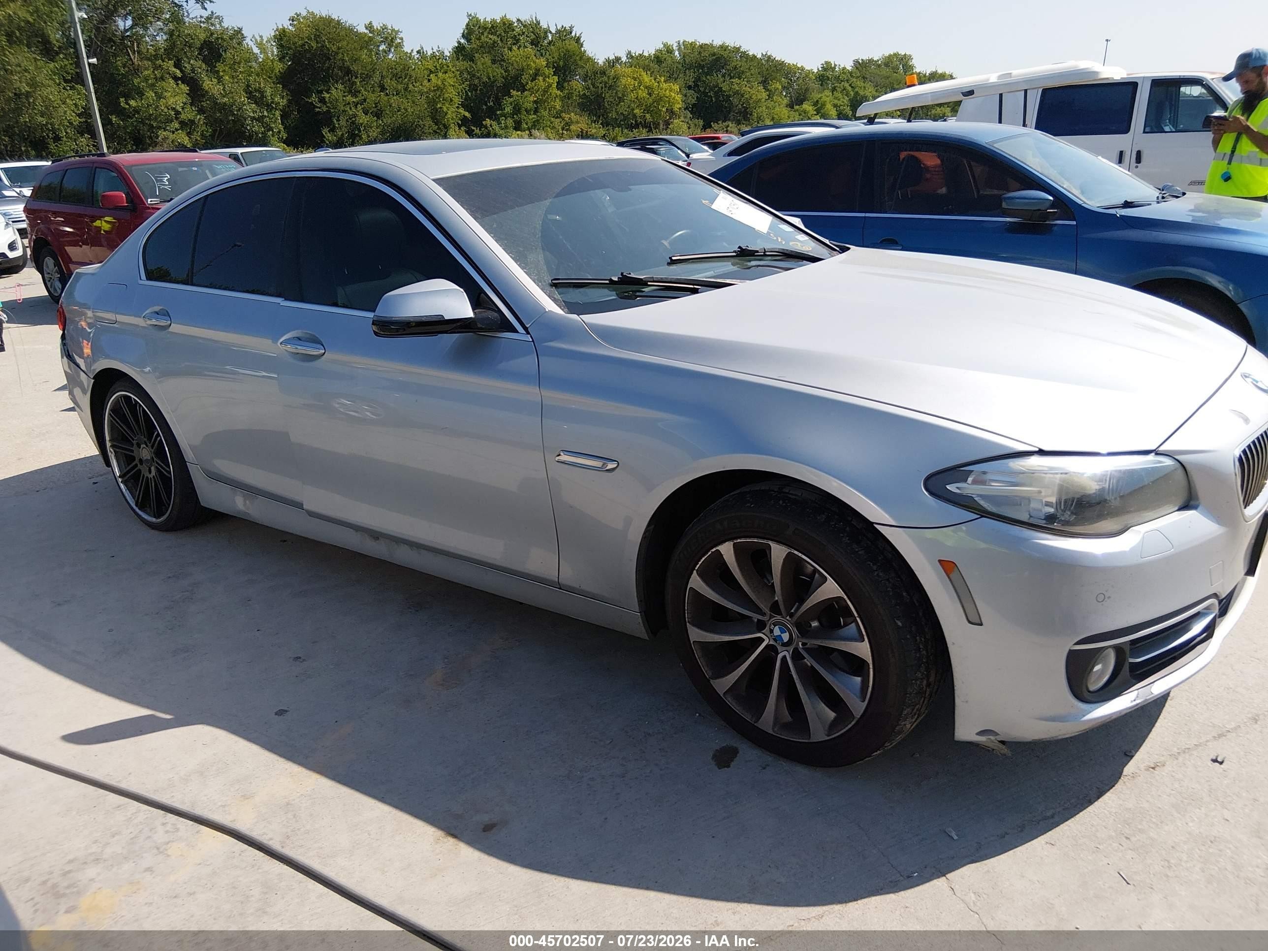 2014 Bmw 528i   Silver vin: WBA5A5C52ED504909