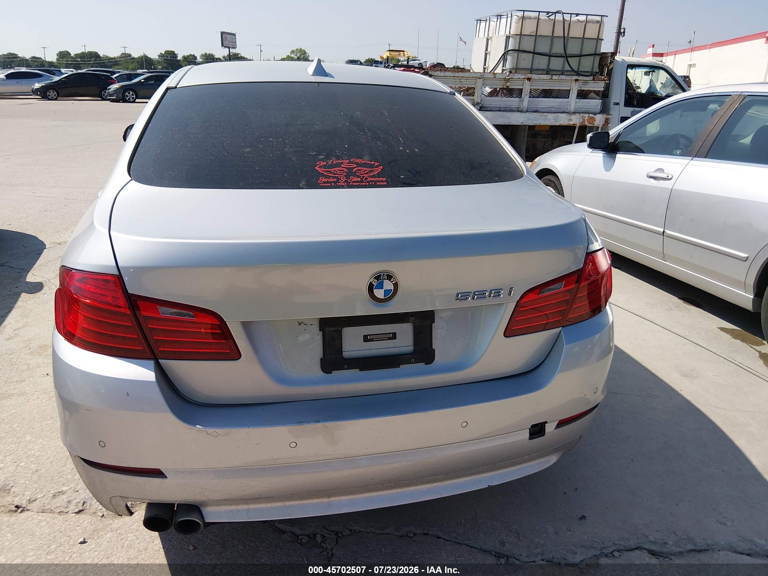 2014 Bmw 528i   Silver vin: WBA5A5C52ED504909